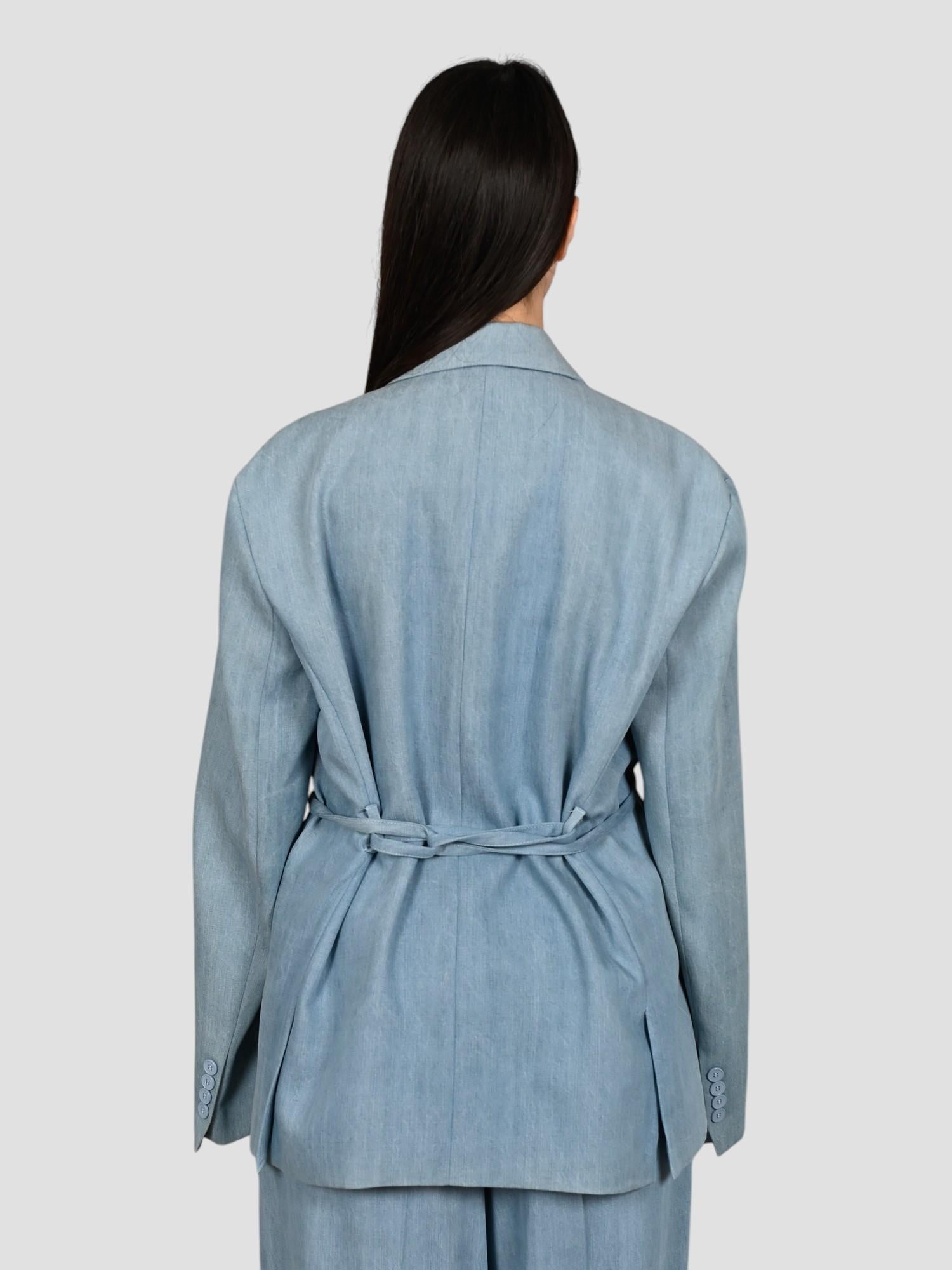 Giacca denim S25J801 chambray chiaro S25J801 CELESTE TENSIONE IN