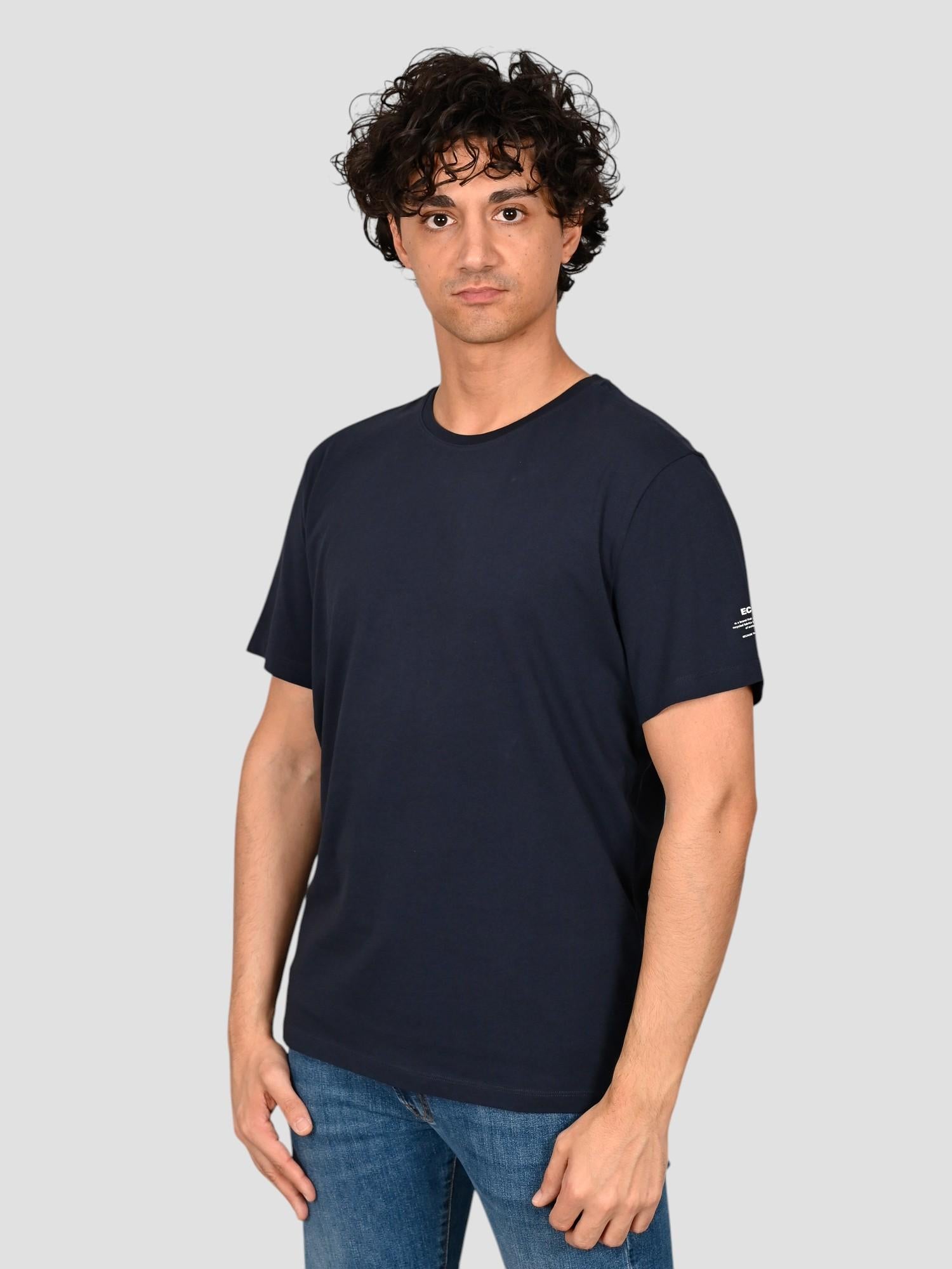 T-shirt blu VENTALF BLACK basic TS VENTALF NERO ECOALF