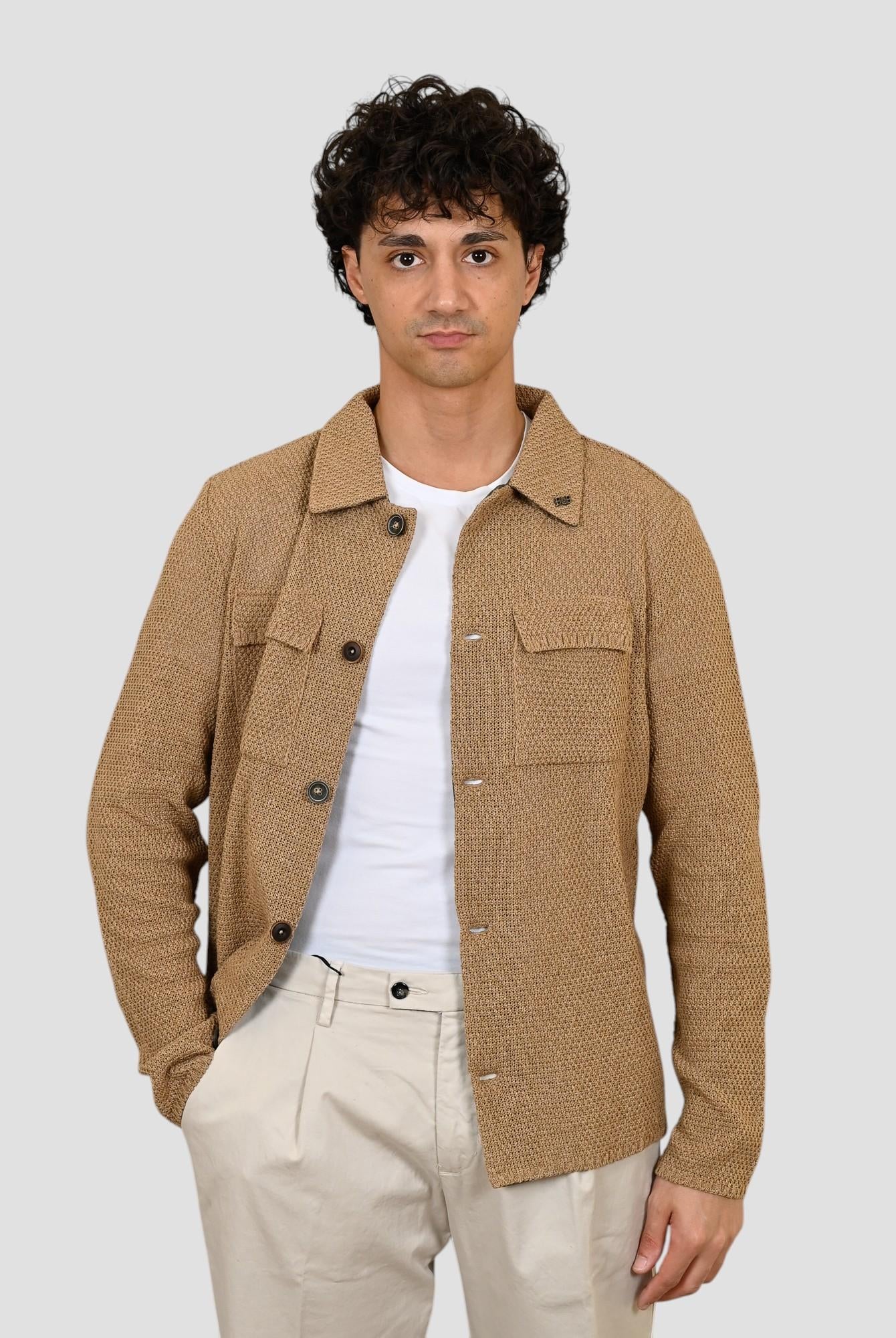 Giacca maglia JEAN BEIGE overshirt JEAN BEIGE BOB