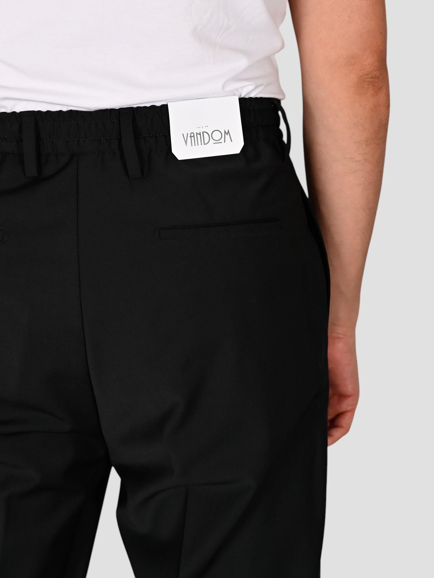 Panatalone nero FRANCESCOT 244 fresco lana FRANCESCOT244 NERO VANDOM