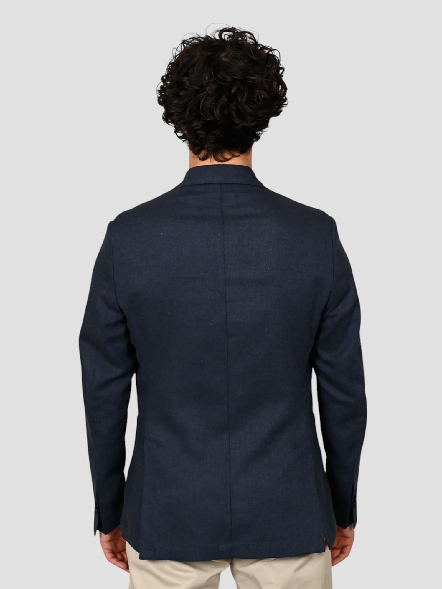 Blazer blu navy G13/1 RZ0 blend linen G13/1 RZ0 BLU RPL