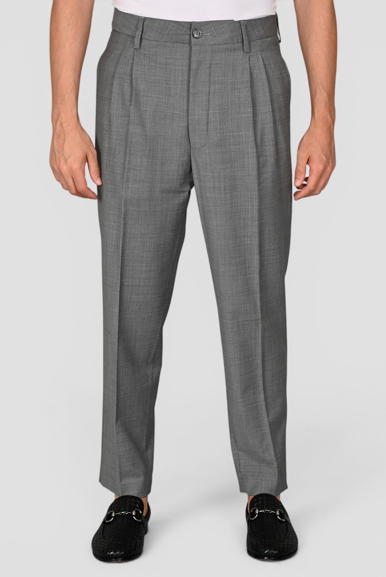 Pantalone grigio LUCAT 244 fresco lana LUCAT244 GRIGIO VANDOM