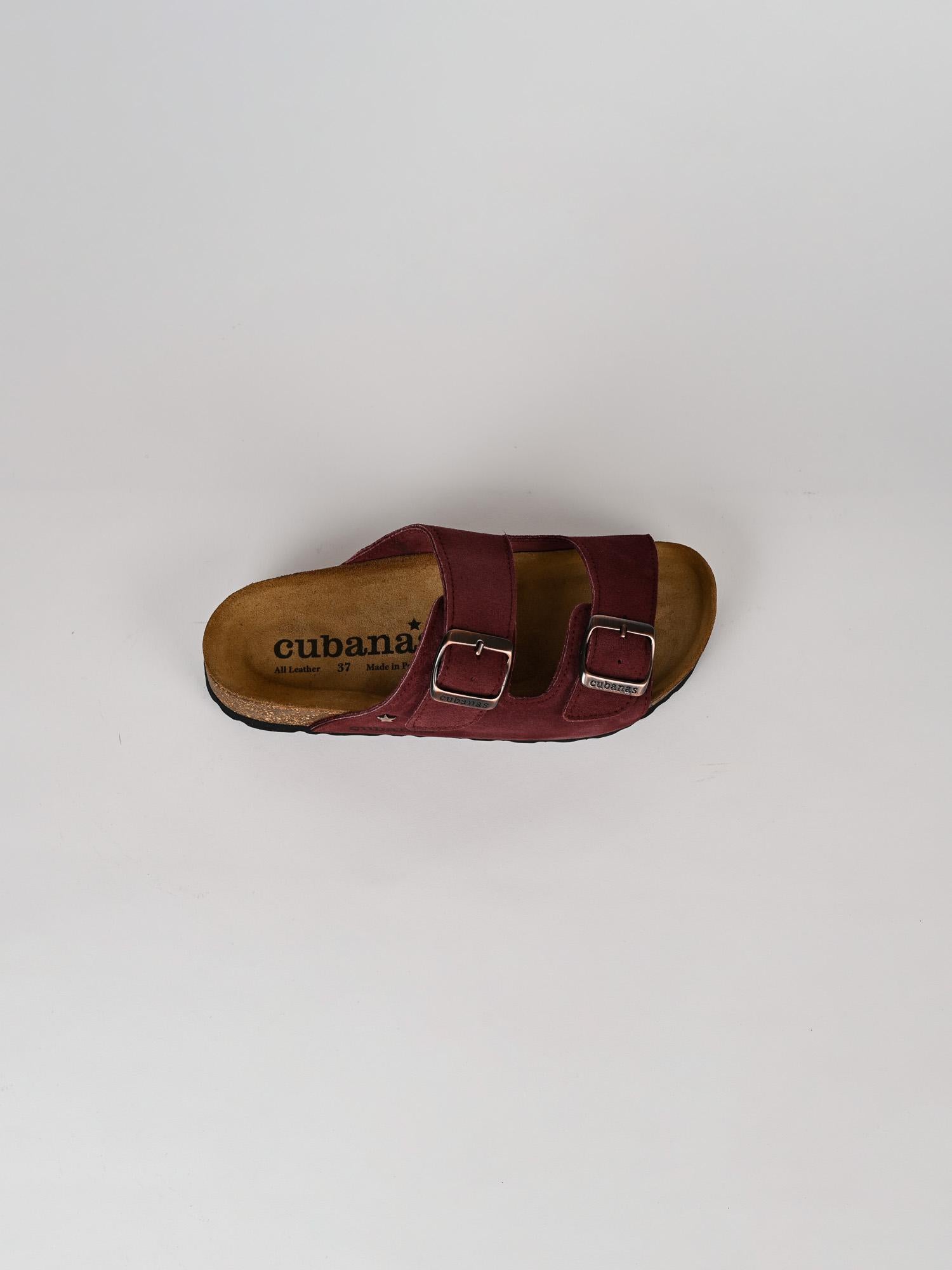 Sandalo donna AMALIA bordeaux in suede AMALIA102 BORDEAUX CUBANAS
