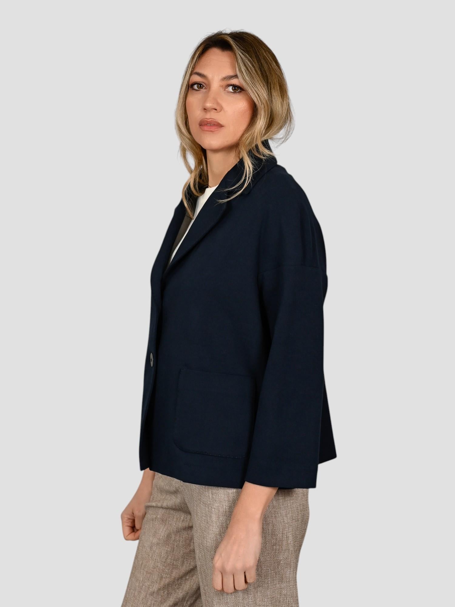 Giacca blu FD3813 caban jersey FD3813 BLU CIRCOLO 1901