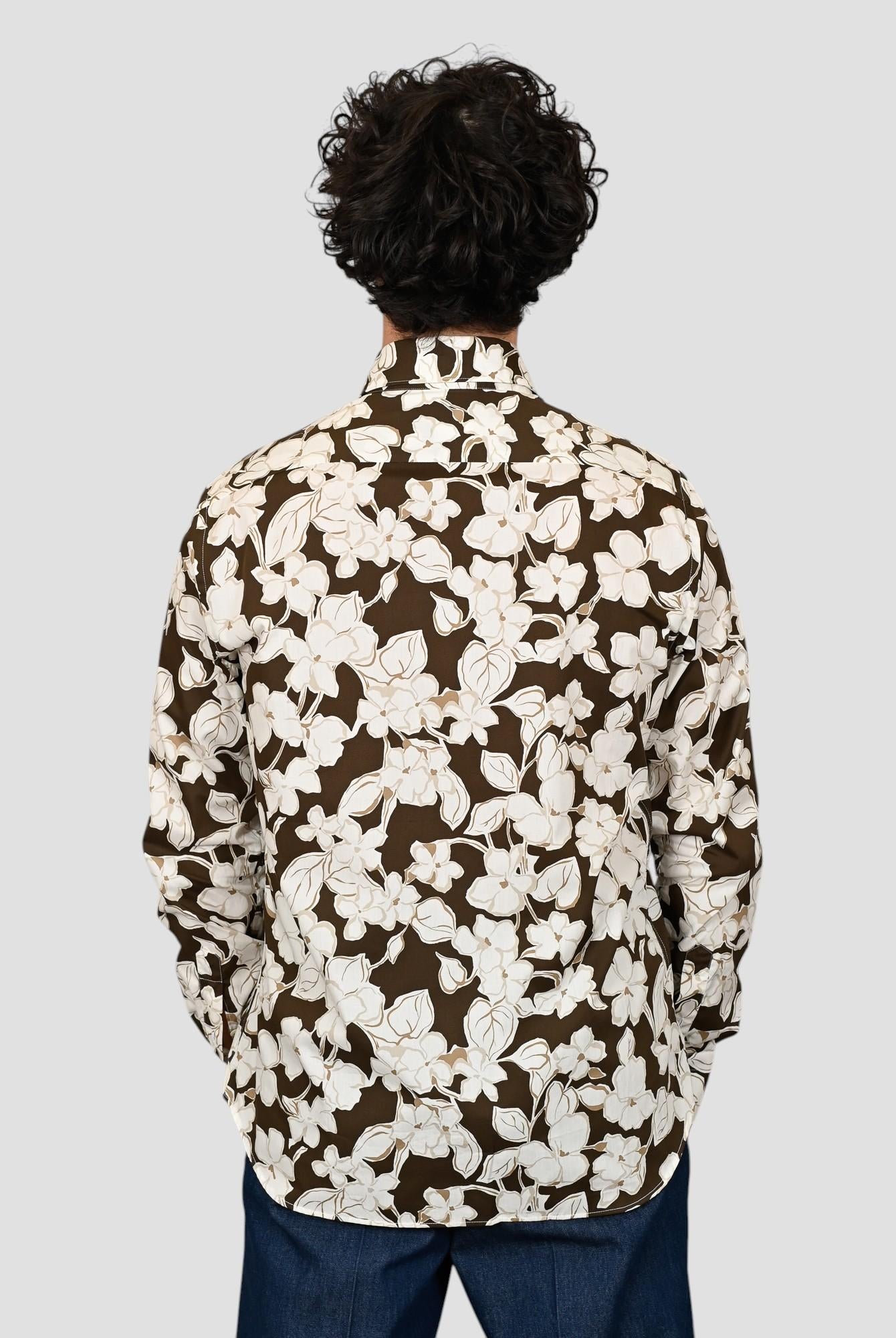 Camicia floreale 1RSYMTS puro cotone 1RSYMTS FR3 TINTORIA MATTEI