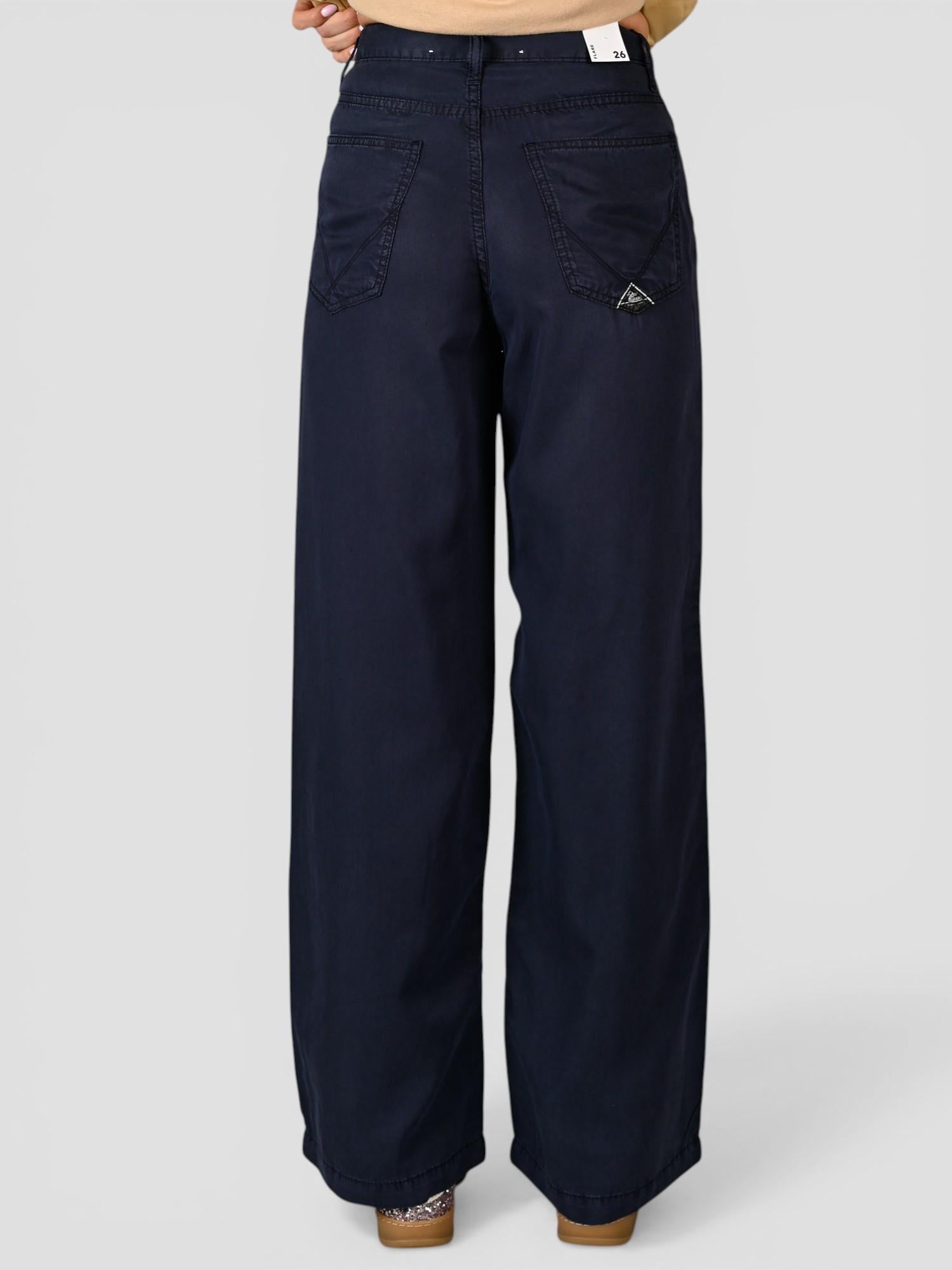 Pantalone blue navy MARTA WOMAN tencell MARTA WOMAN BLUE ROY ROGER'S