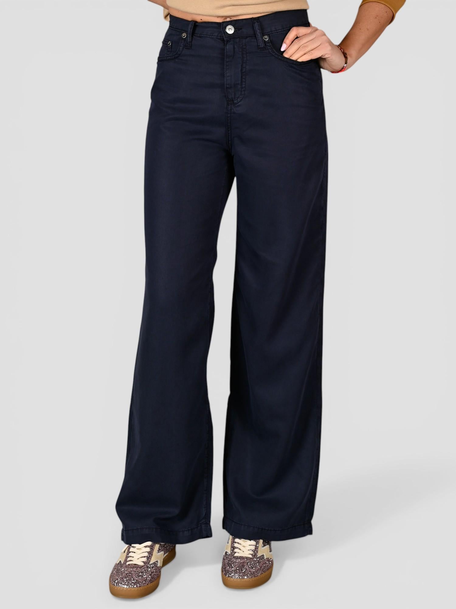 Pantalone blue navy MARTA WOMAN tencell MARTA WOMAN BLUE ROY ROGER'S