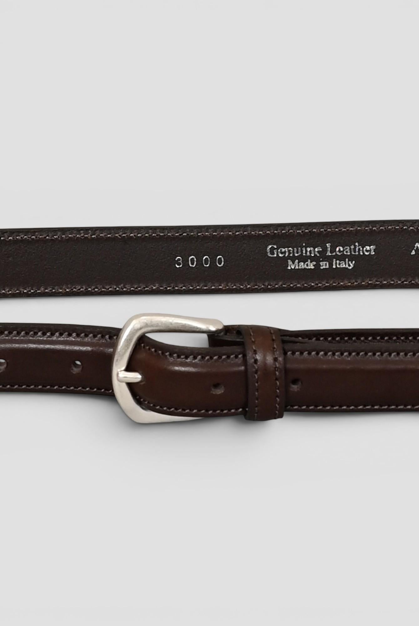 Cintura artigianale 3000 25 pelle moro 3000/25 MORO ALBERTO LUTI