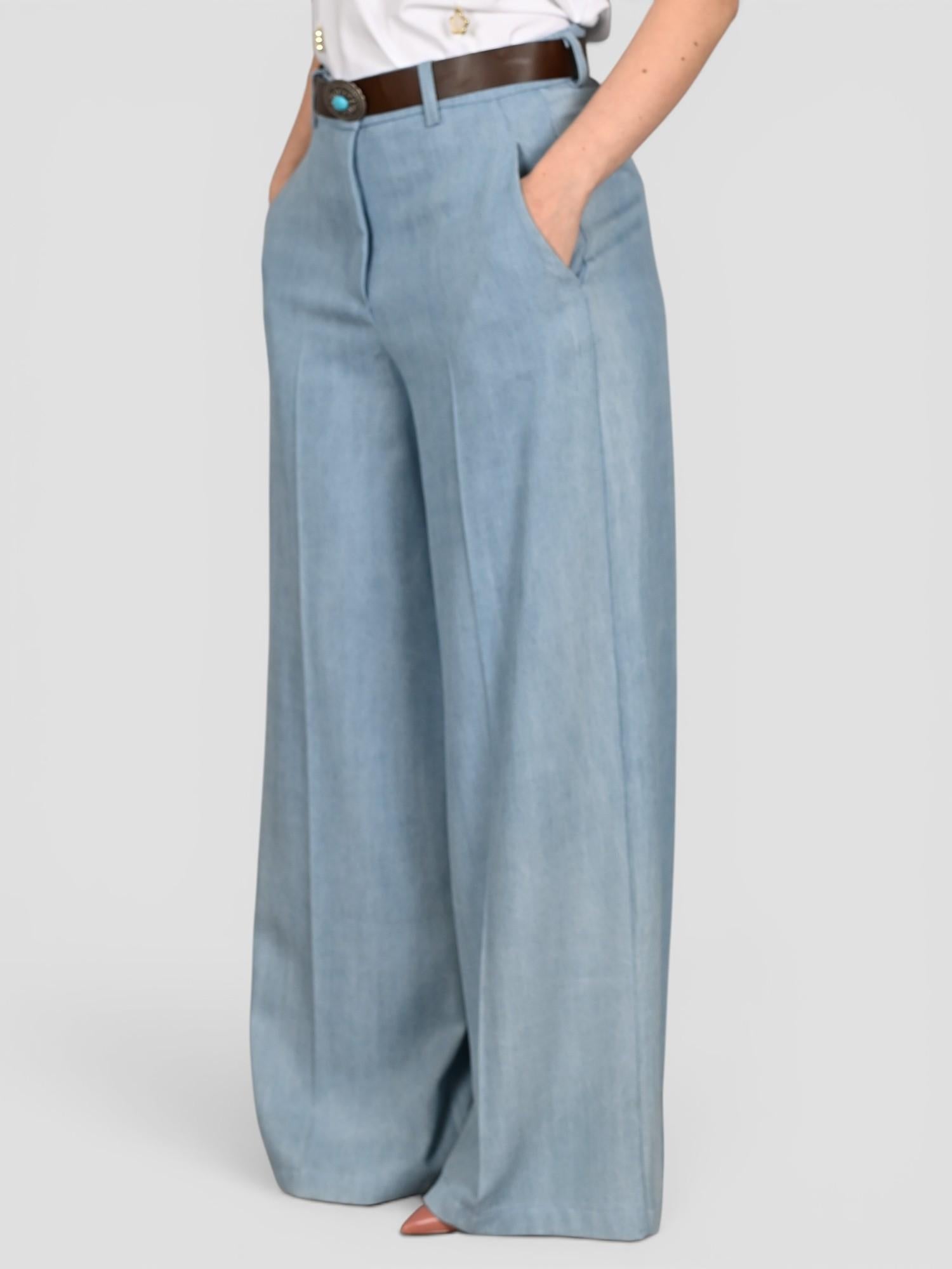 Pantalone denim S25P564 chambray chiaro S25P564 CHIARO TENSIONE IN