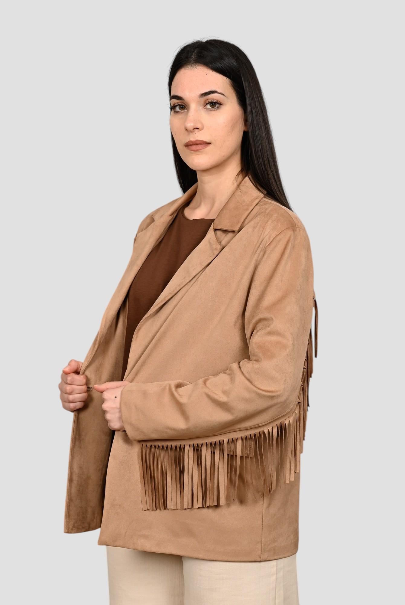 Giacca scamosciata LE STREGHE eco P25DE613 CUOIO LE STREGHE