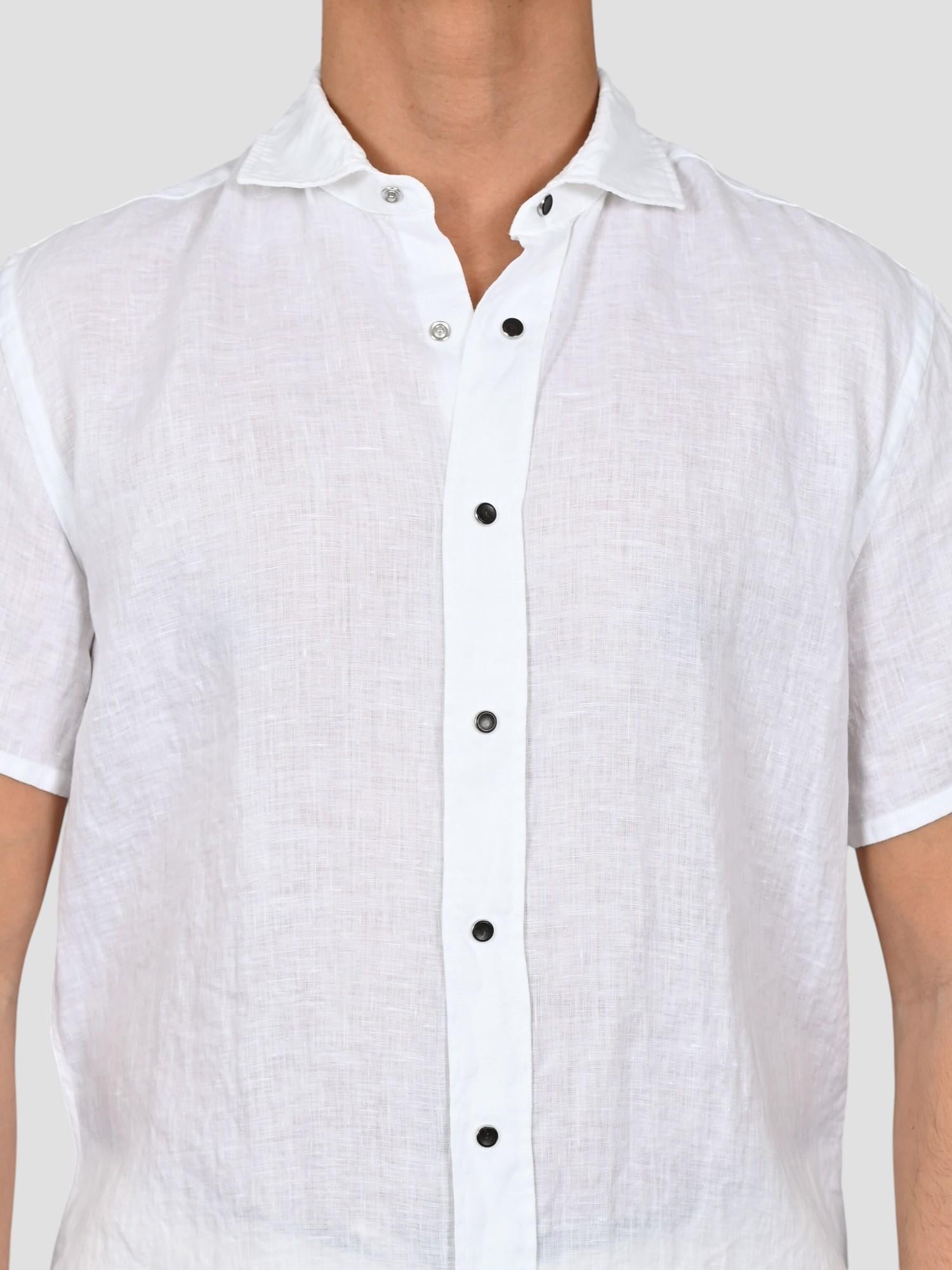 Camicia bianca 16U4 8837 puro lino 16U48837 001 MARCUS