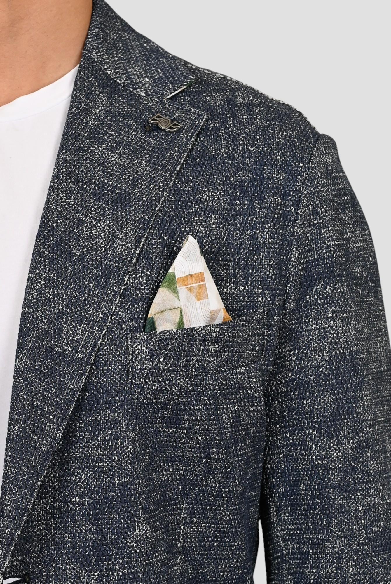 Giacca monopetto EASYX585 BLU lavorazione maglia EASYX585 BLU BOB