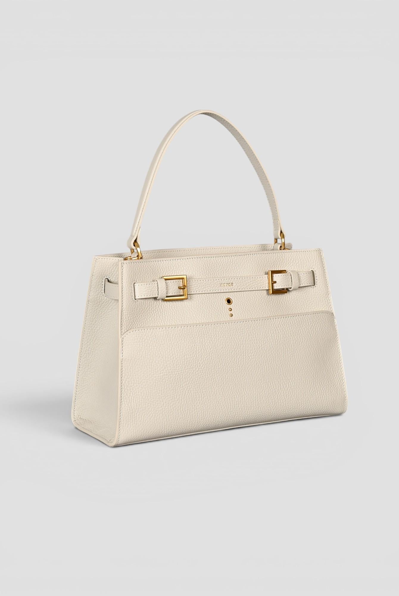 Medium shoulder VALEGRO leather ivory N61-DM-27 IVORY NO:RAE