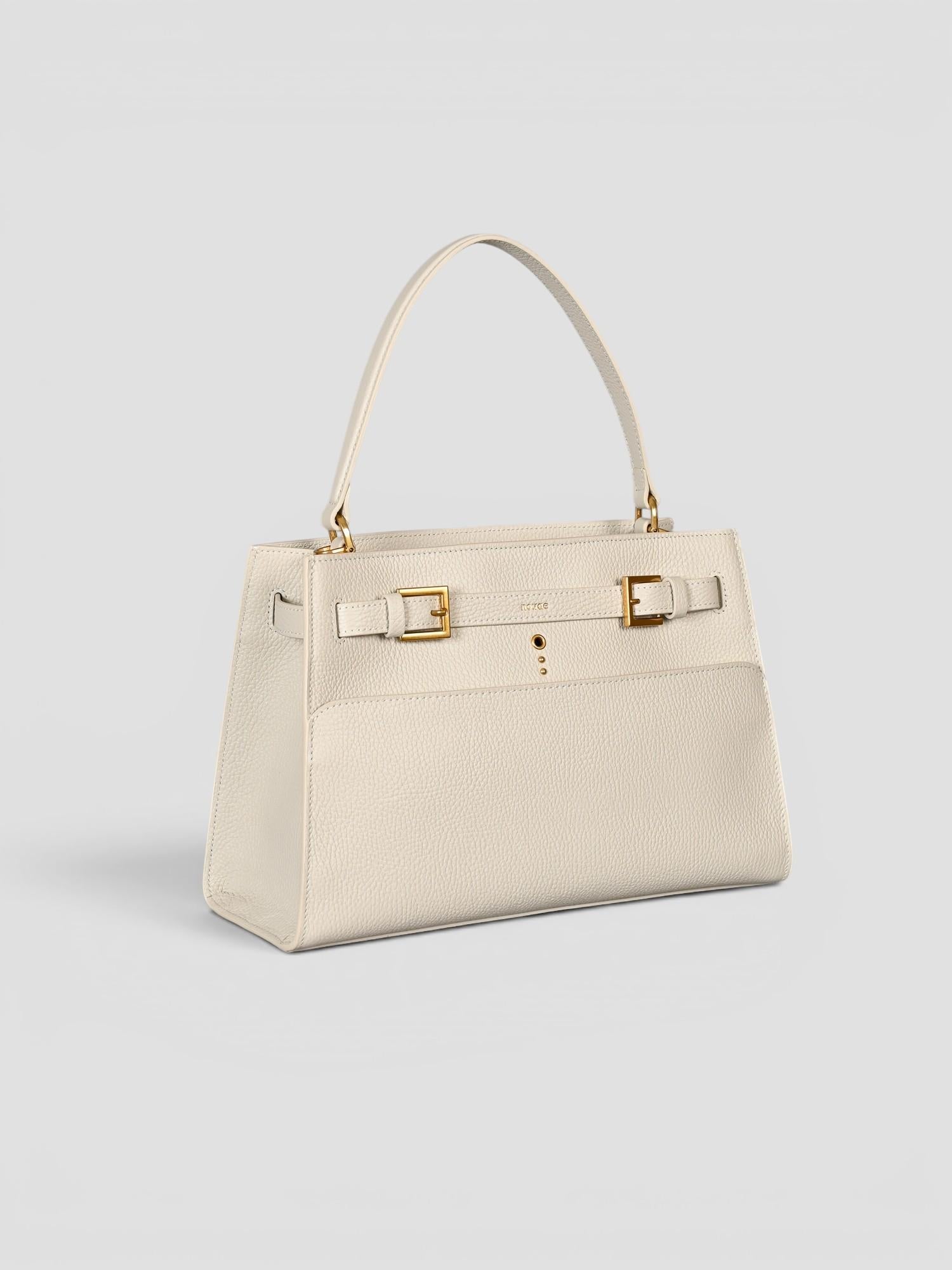 Medium shoulder VALEGRO leather ivory N61-DM-27 IVORY NO:RAE