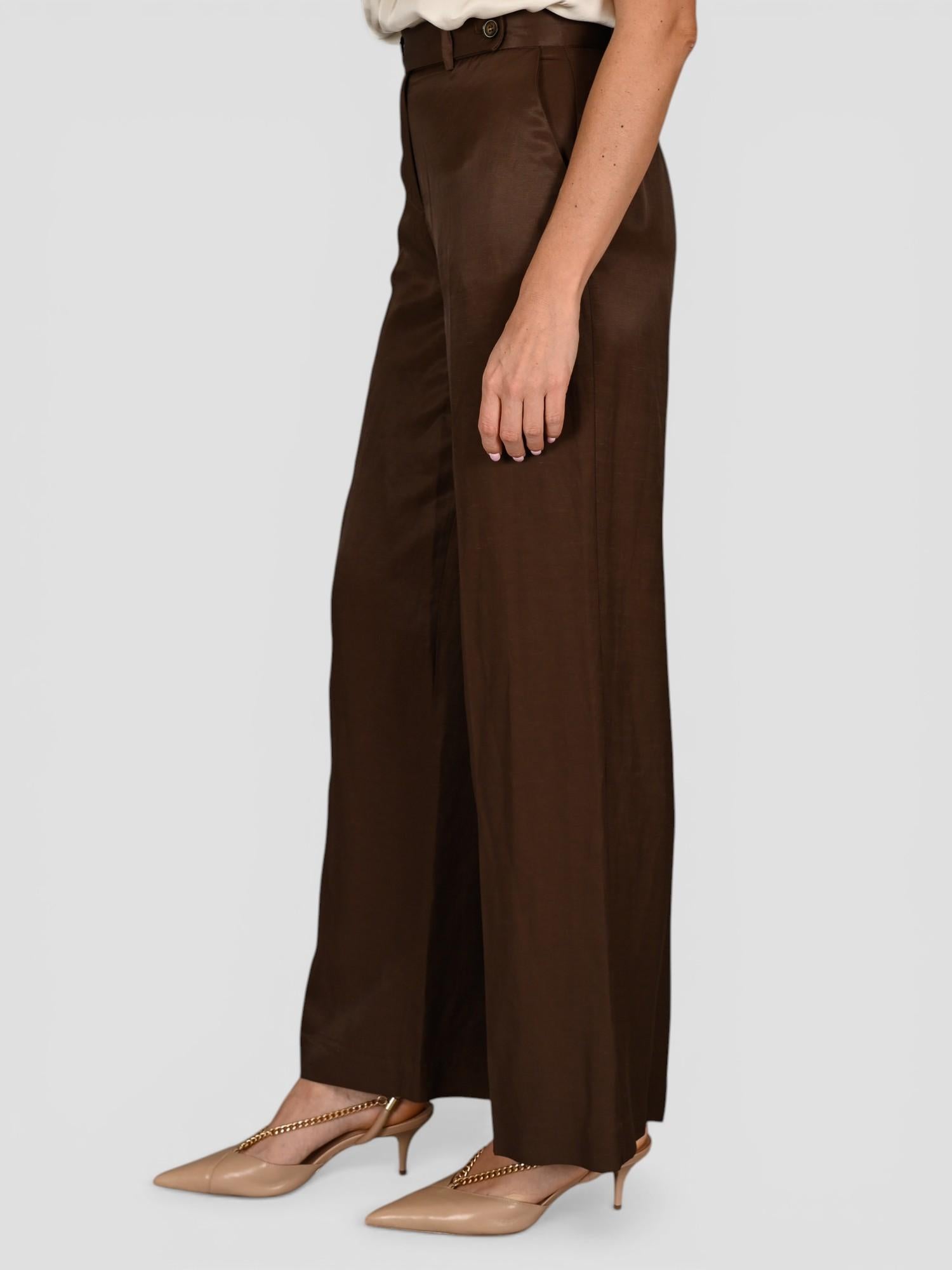 Pantalone palazzo AN21885 cioccolato AN21885 CIOCCOLATO ANITIE'