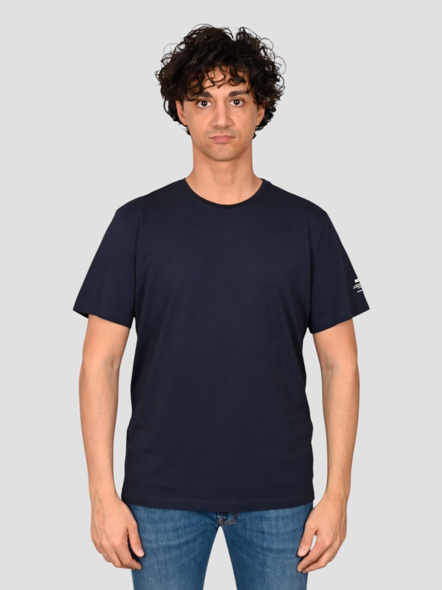 T-shirt blu VENTALF BLACK basic TS VENTALF NERO ECOALF