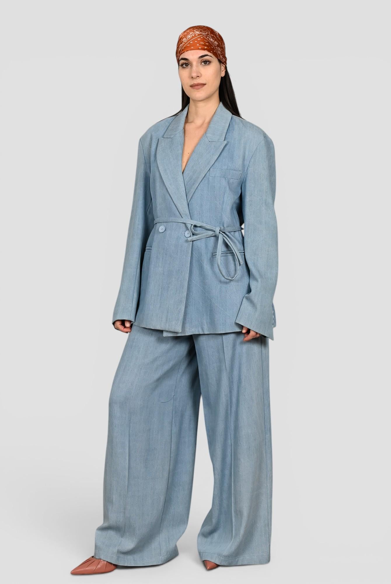 Giacca denim S25J801 chambray chiaro S25J801 CELESTE TENSIONE IN
