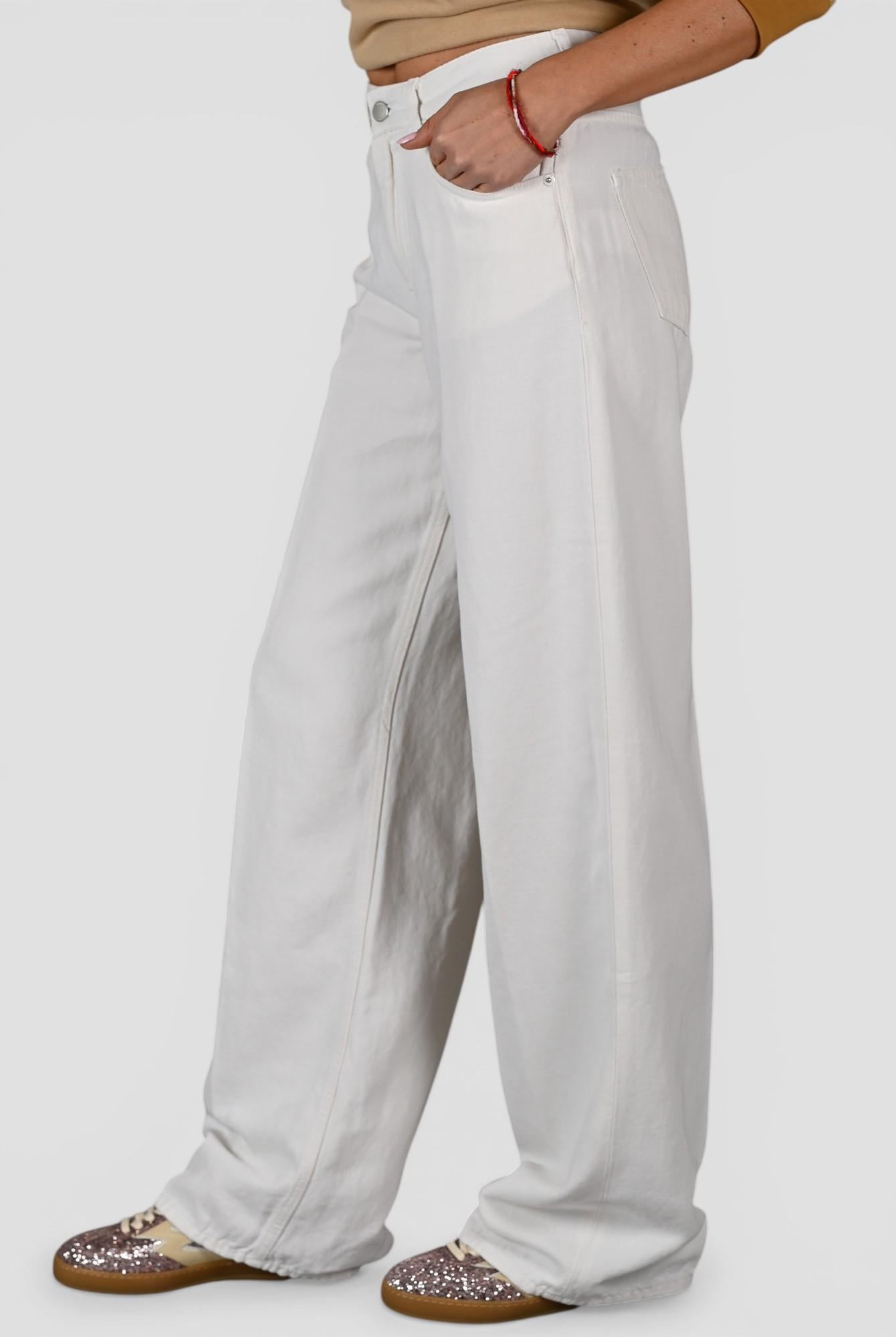 Pantalone burro ANNA 2410 wide leg ANNA 2410C0184 T0001 SIVIGLIA