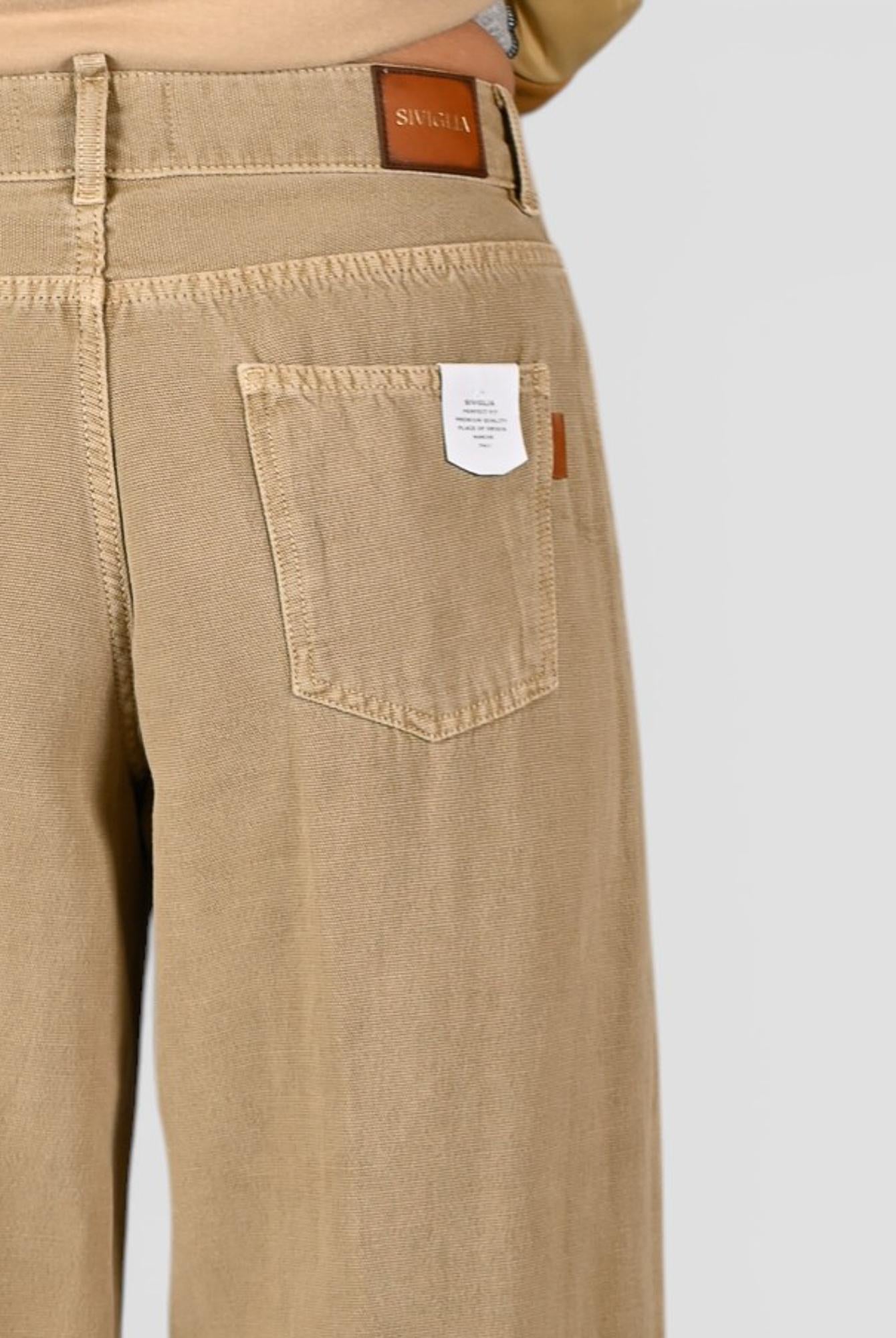 Pantalone sabbia ANNA 2410 wide leg ANNA 2410C0184 T0003 SIVIGLIA