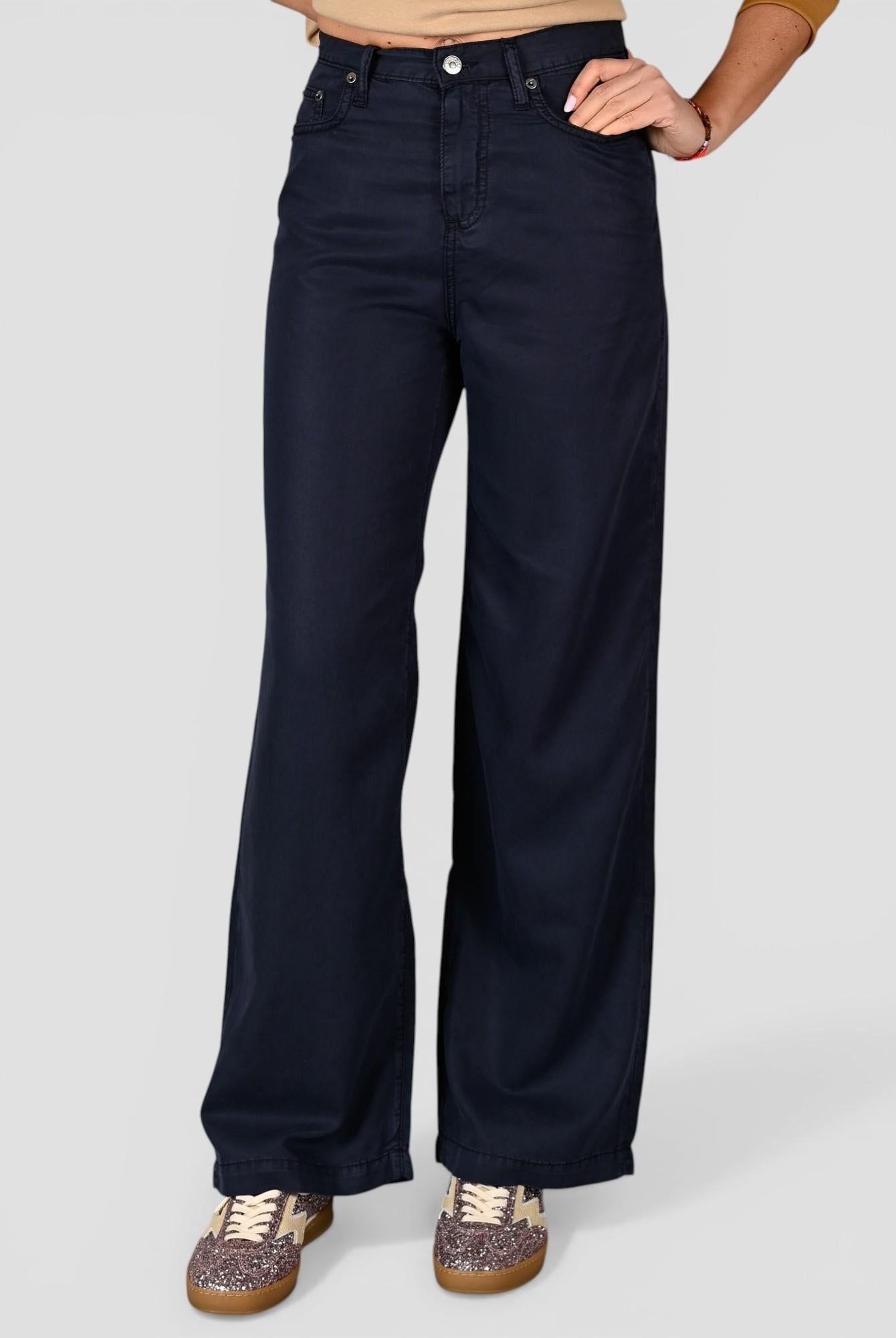 Pantalone blue navy MARTA WOMAN tencell MARTA WOMAN BLUE ROY ROGER'S