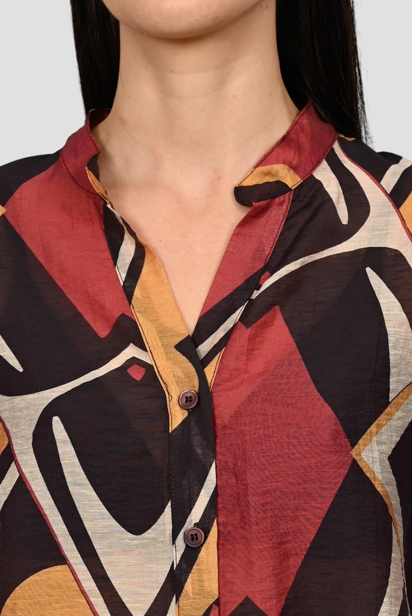 Camicia fantasia AN45103 misto lino AN45103 FANTASIA ANITIE'