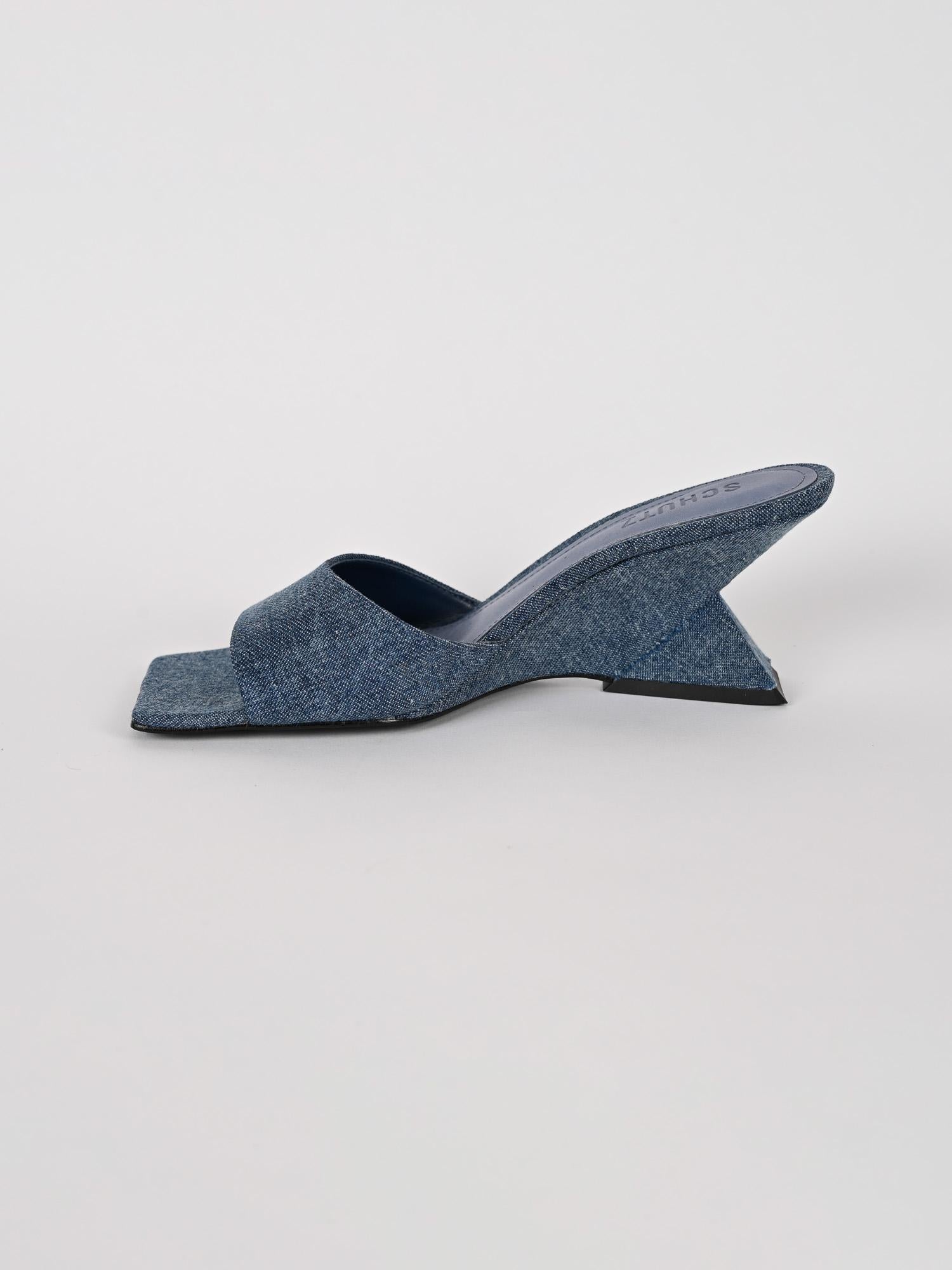 Mules donna denim tacco sculpture S220010002 DENIM SCHUTZ