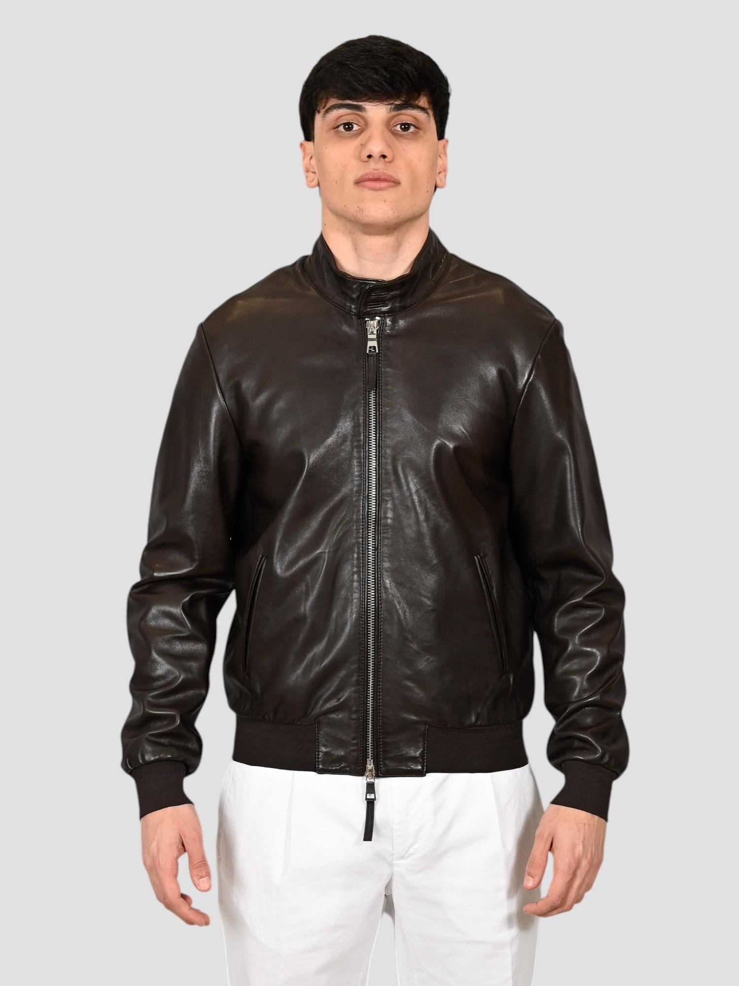 Giubbino dark brown ELVIS vegetable tanning ELVIS DARK BROWN THE JACK LEATHERS