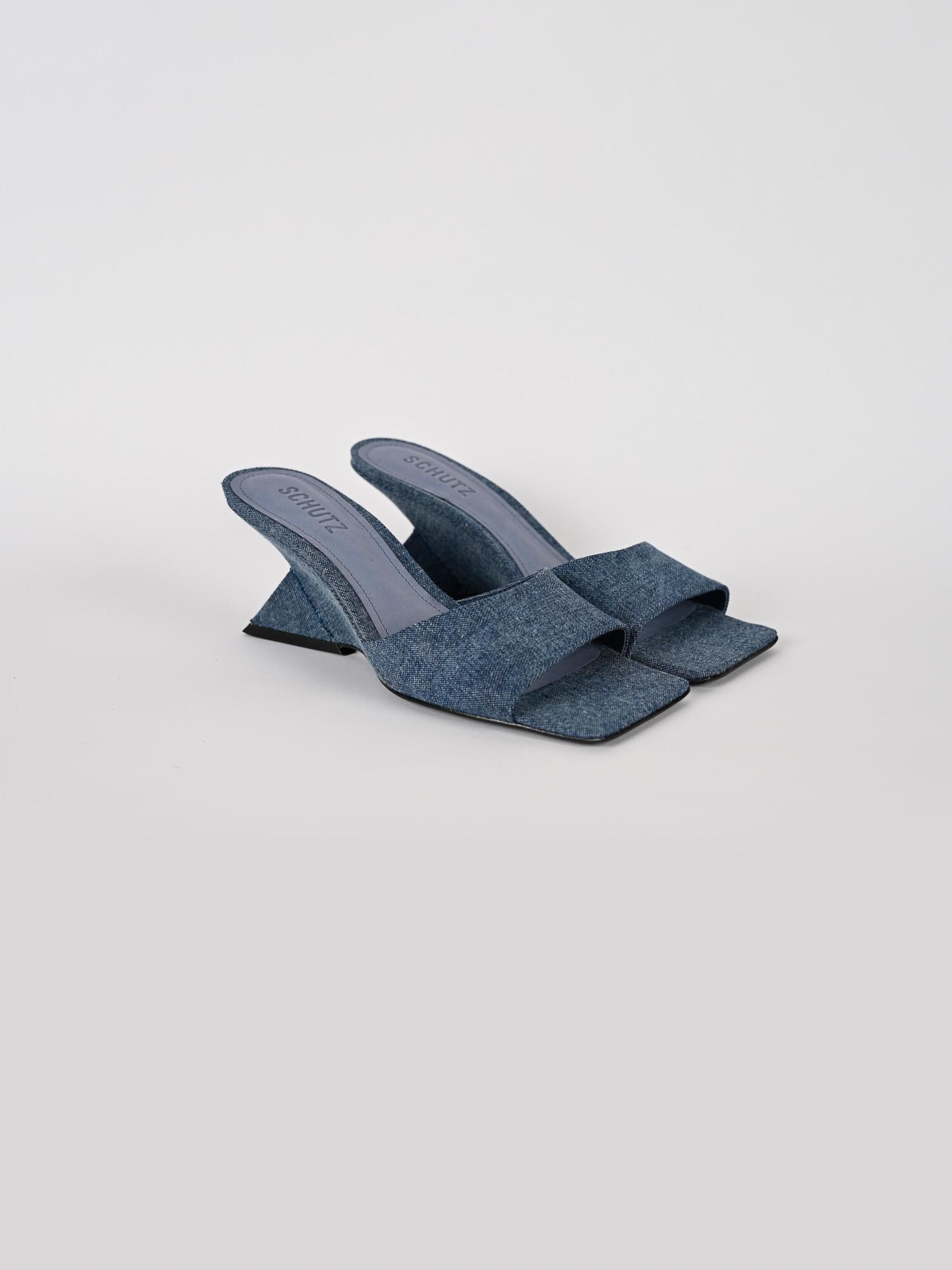 Mules donna denim tacco sculpture S220010002 DENIM SCHUTZ