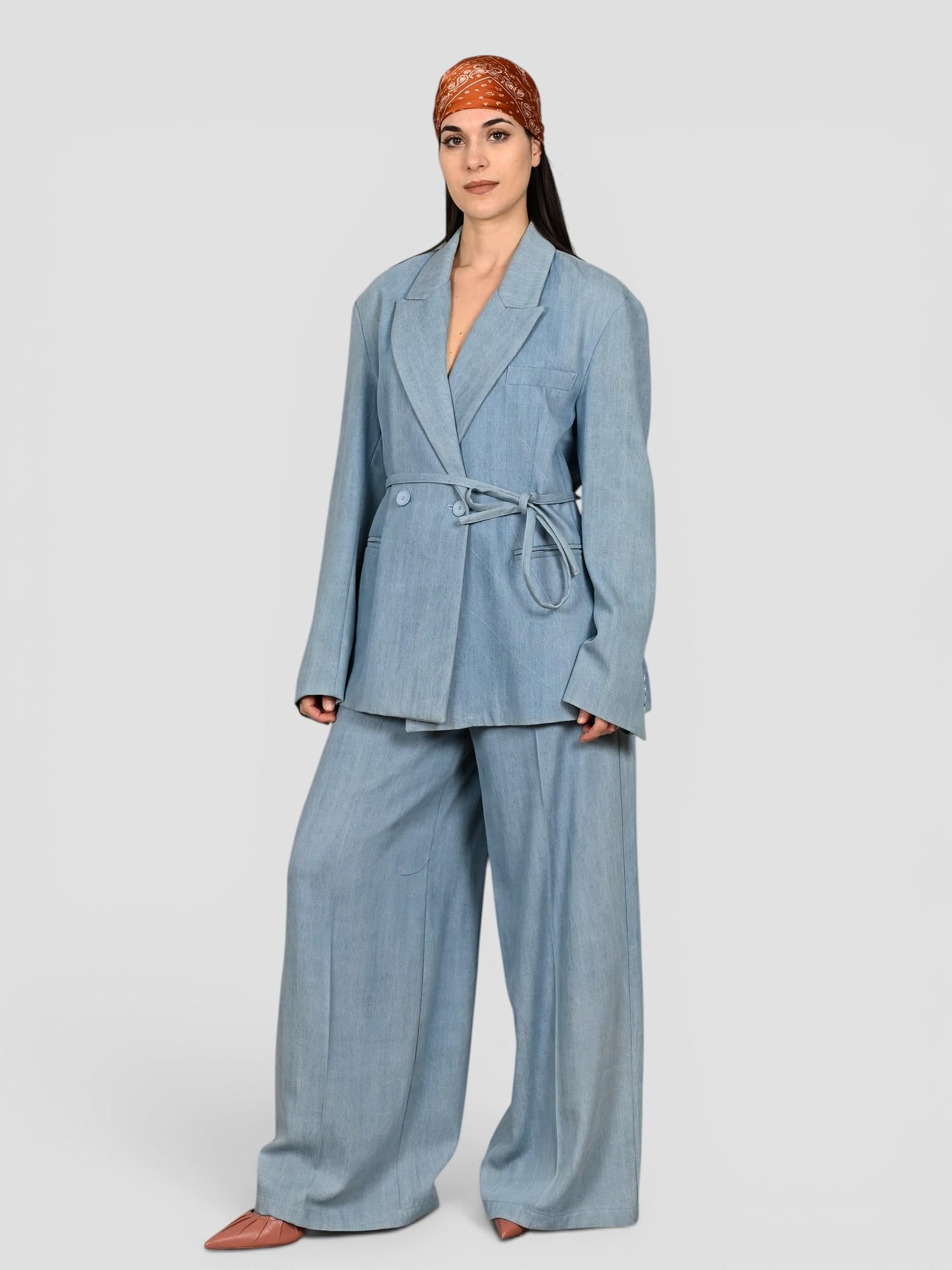 Giacca denim S25J801 chambray chiaro S25J801 CELESTE TENSIONE IN