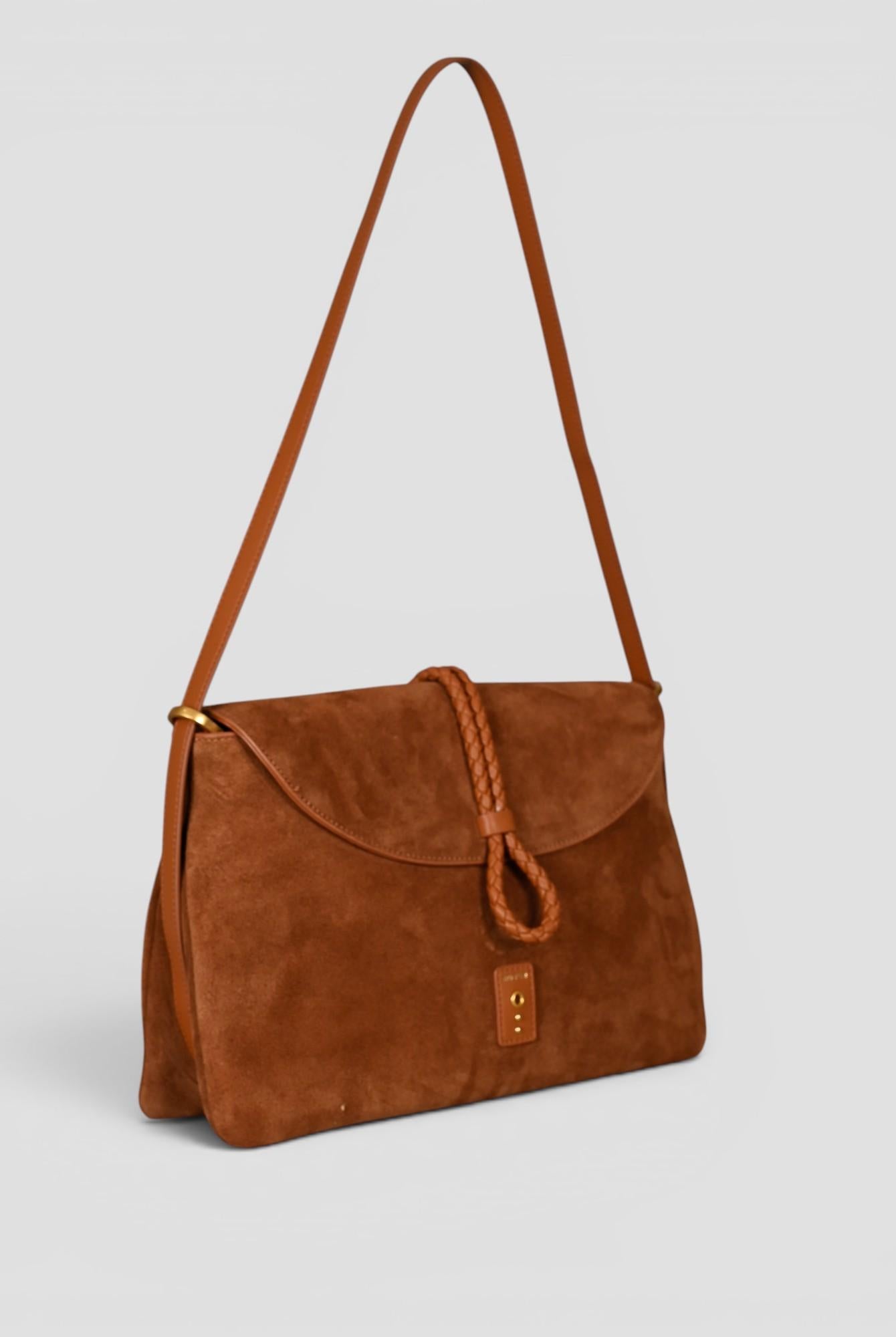 Big shoulder BAUDELAIRE SUEDE tobacco N61-BG-11 SUEDE TOBACCO NO:RAE