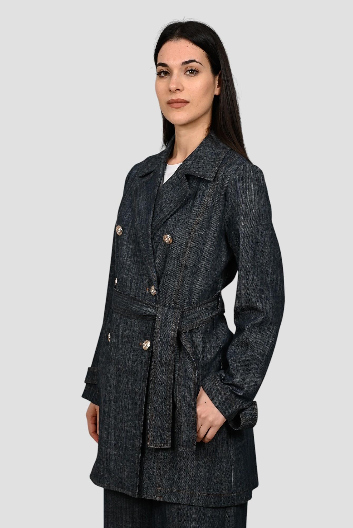 Trench denim WW31604 effetto denim WW31604 DENIM WHITE WISE