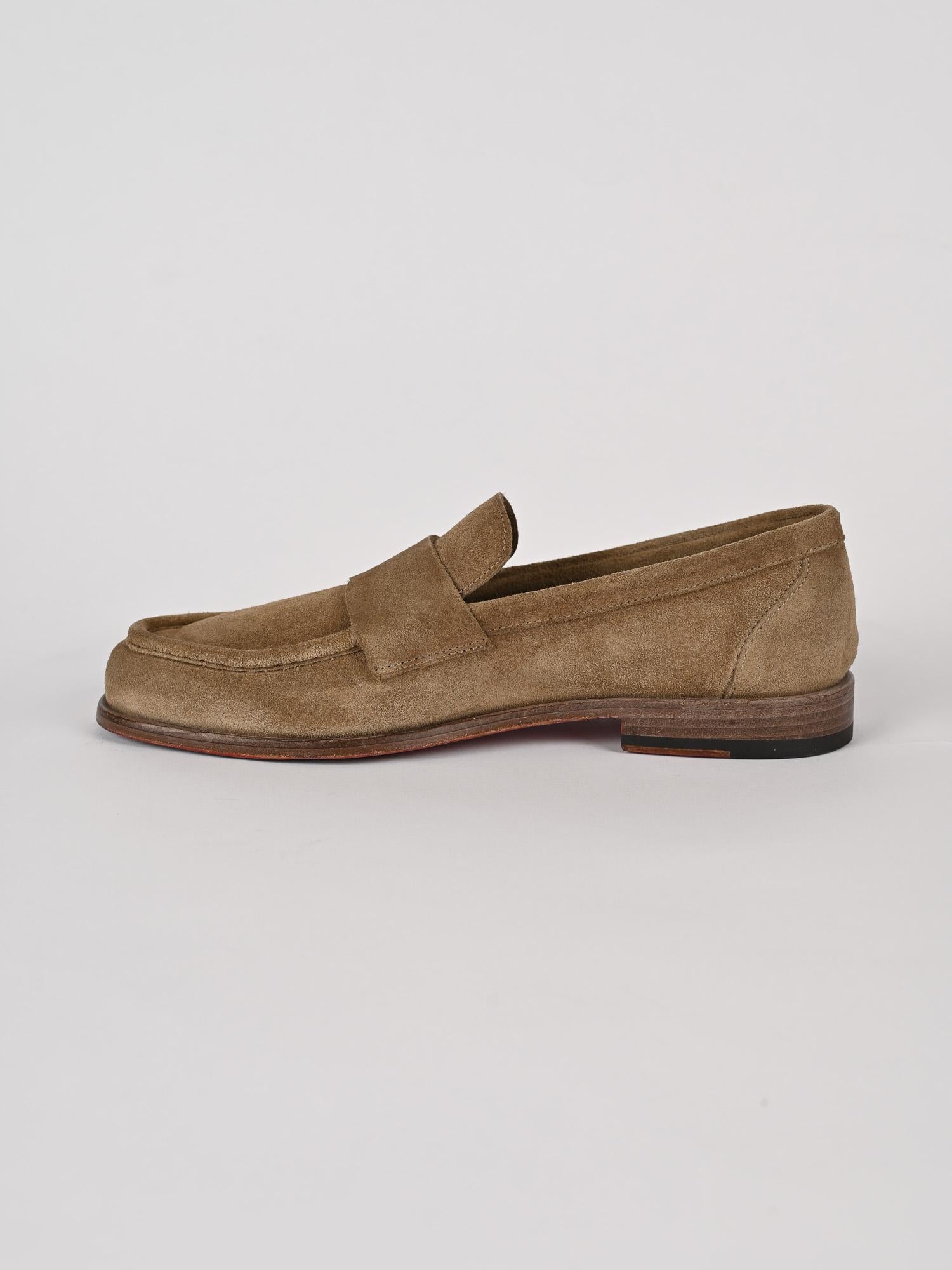 Mocassino uomo camel in pelle velour 1867 VELOUR 2605 CAMEL CORVARI