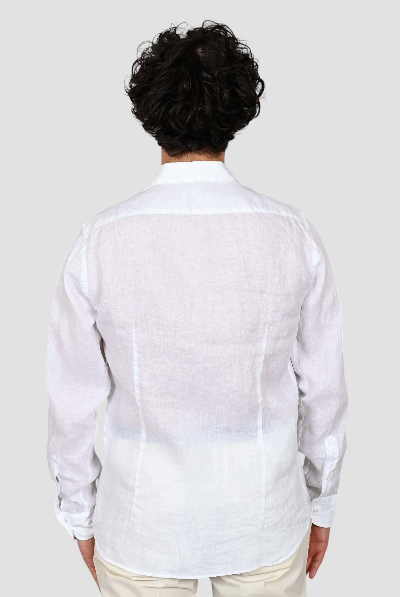 Camicia bianca 16W4 8837 puro lino 16W48837 001 MARCUS