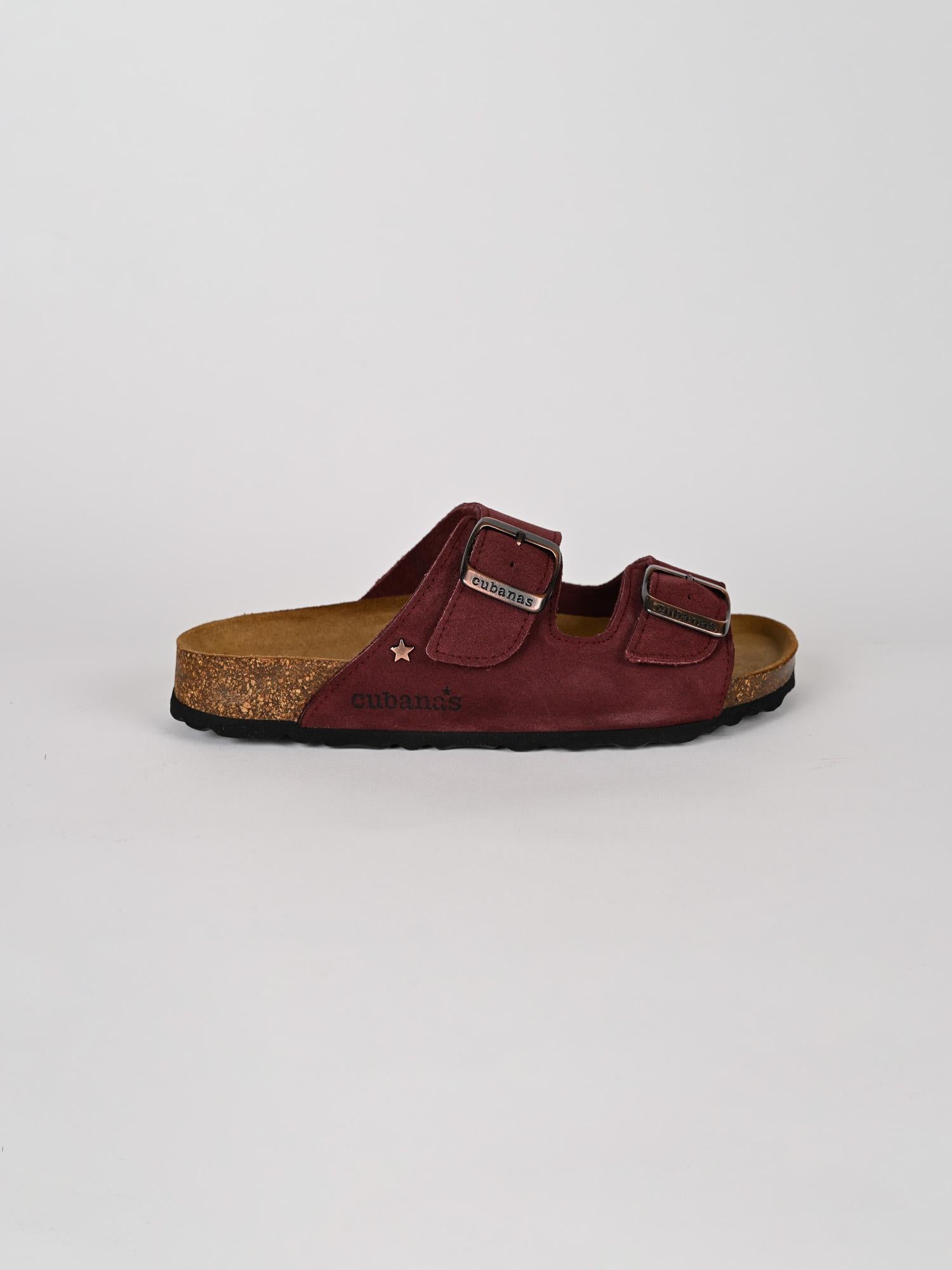 Sandalo donna AMALIA bordeaux in suede AMALIA102 BORDEAUX CUBANAS