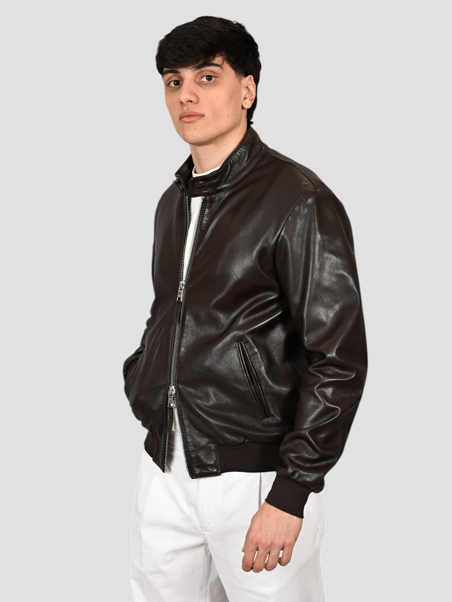 Giubbino dark brown ELVIS vegetable tanning ELVIS DARK BROWN THE JACK LEATHERS