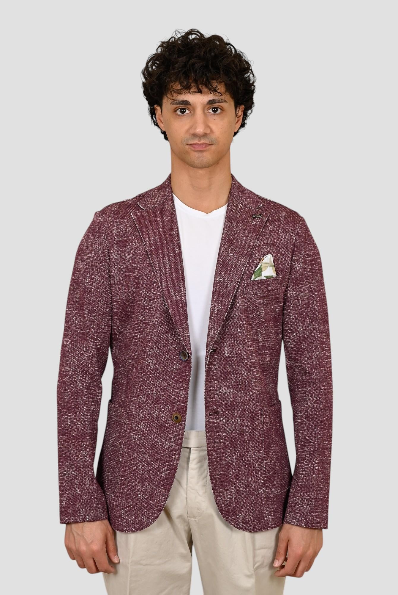 Giacca monopetto EASYX585 BORDEAUX lavorazione maglia EASYX585 BORDEAUX BOB