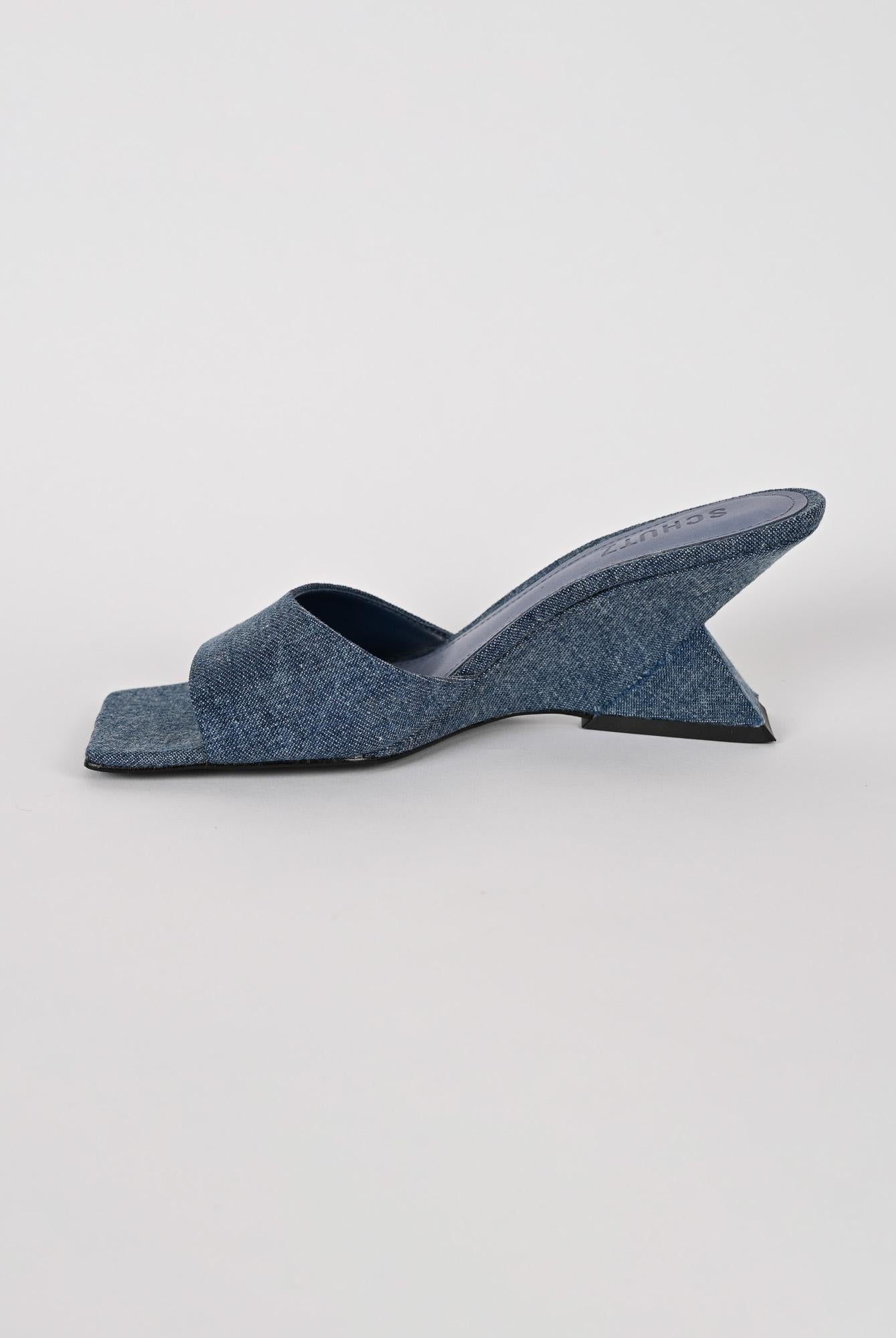 Mules donna denim tacco sculpture S220010002 DENIM SCHUTZ