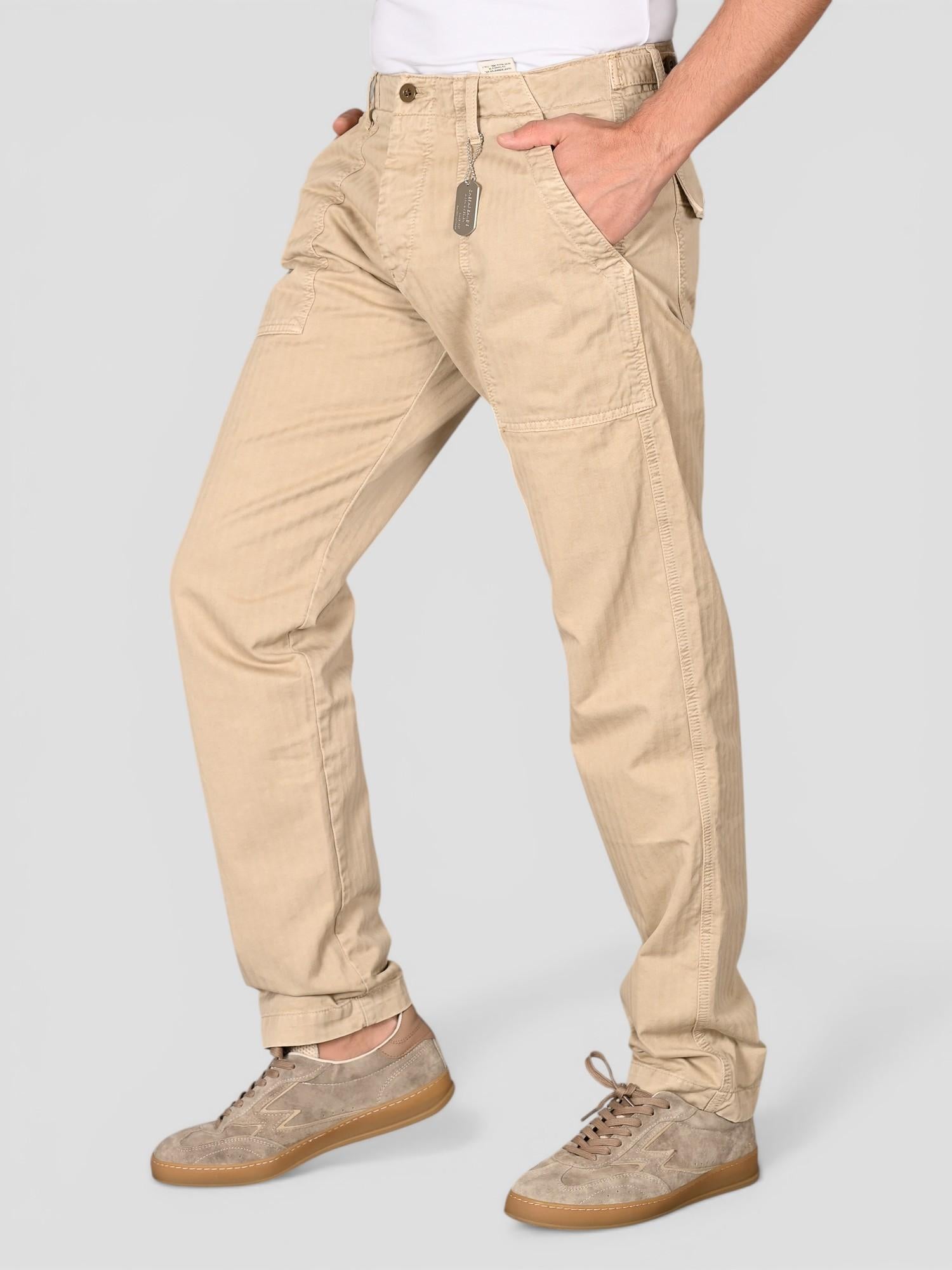 Pantalone sand FATIGUE HERRINGBONE FATIGUE HBT SAND CHESAPEAKE'S