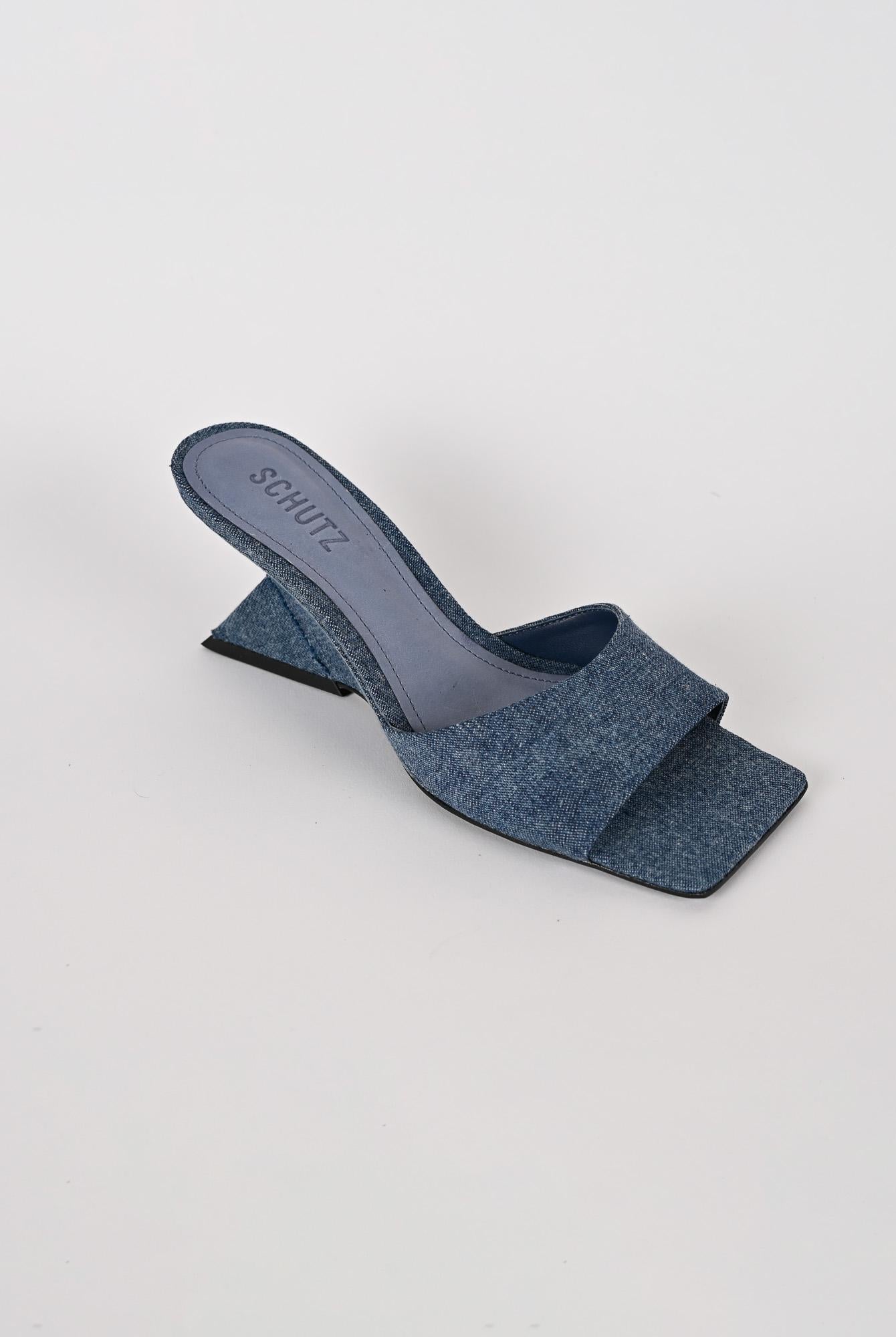 Mules donna denim tacco sculpture S220010002 DENIM SCHUTZ