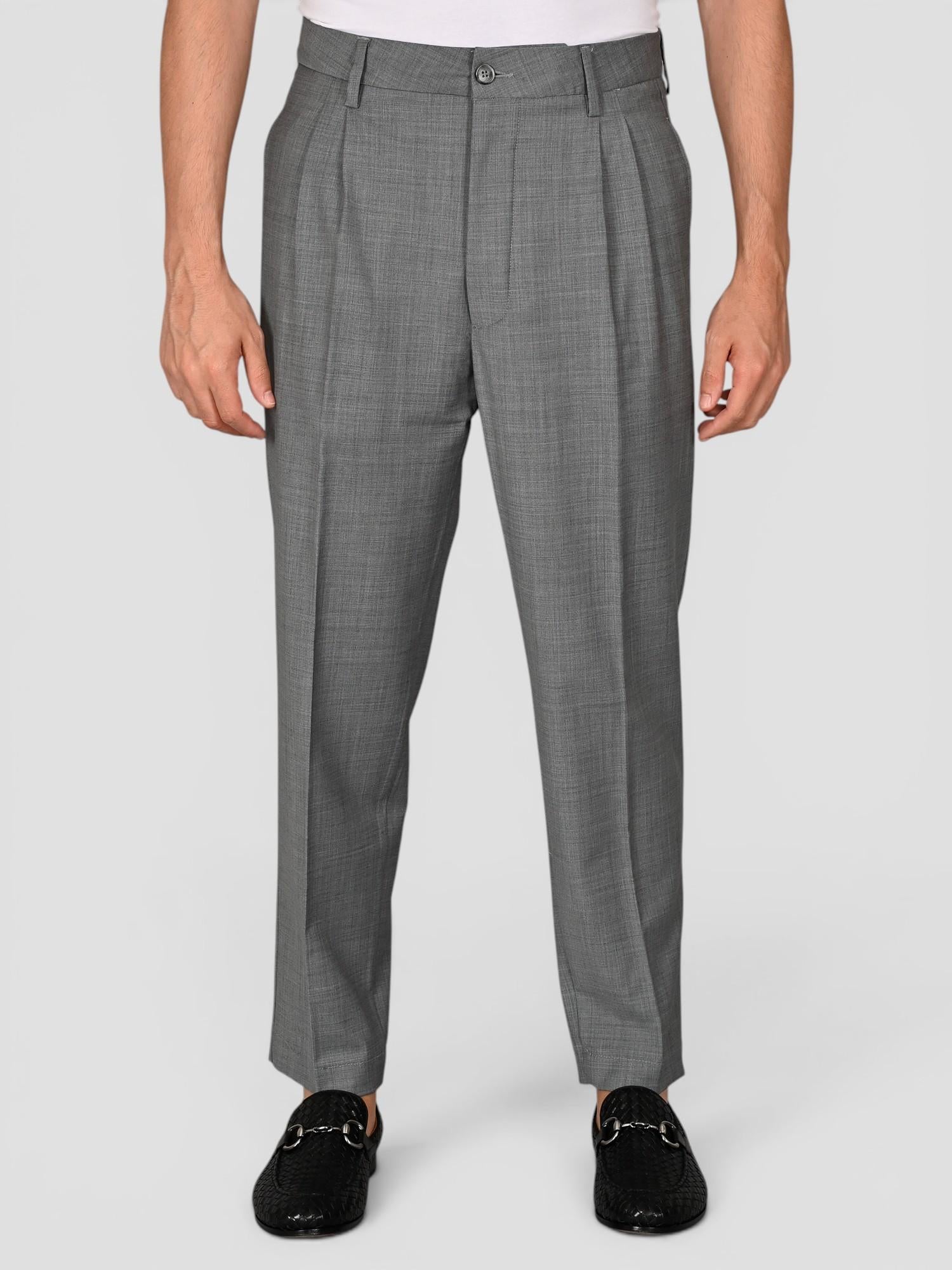 Pantalone grigio LUCAT 244 fresco lana LUCAT244 GRIGIO VANDOM