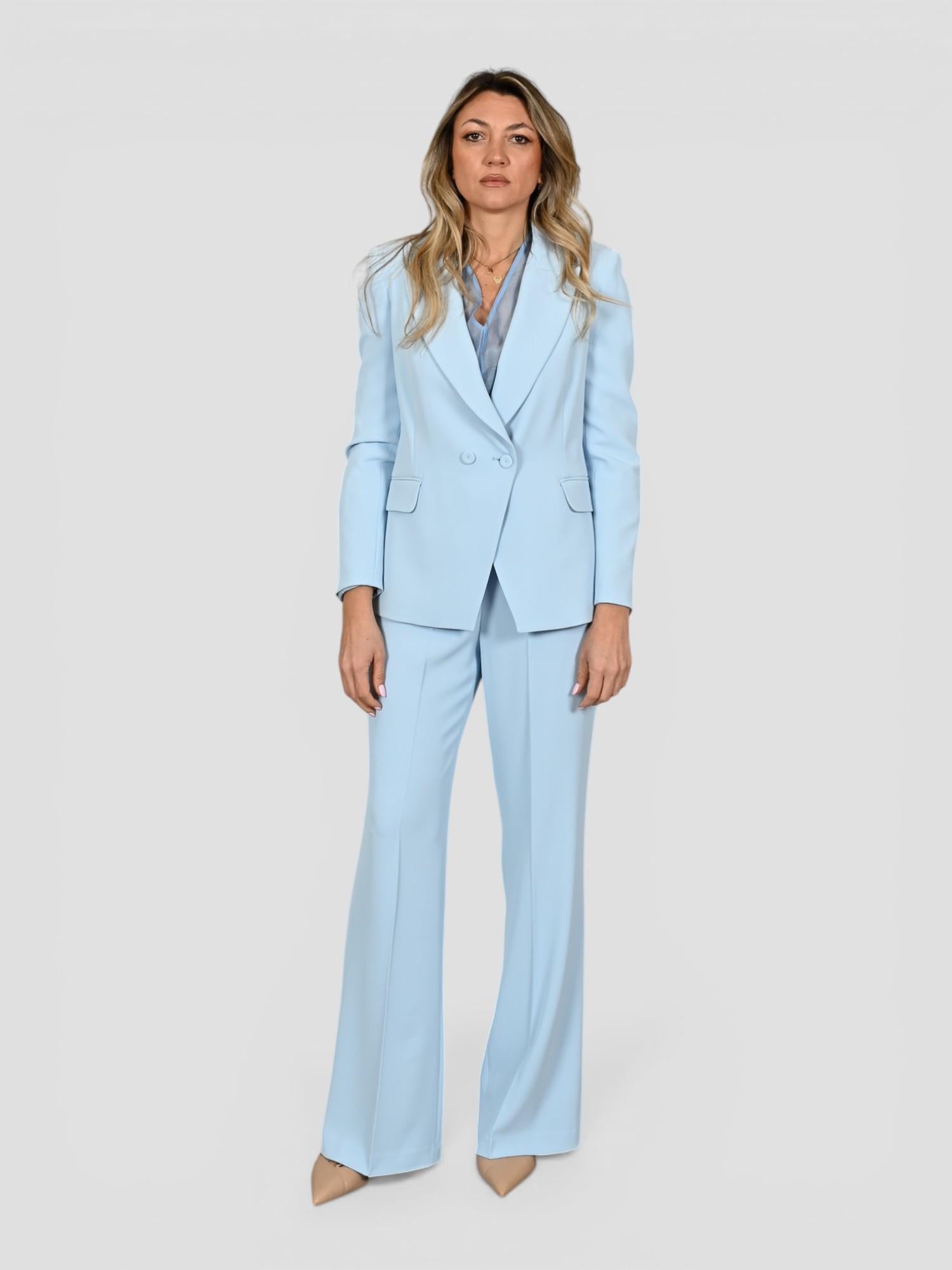 Blazer celeste AN31159 crepe AN31159U308 CELESTE ANITIE'
