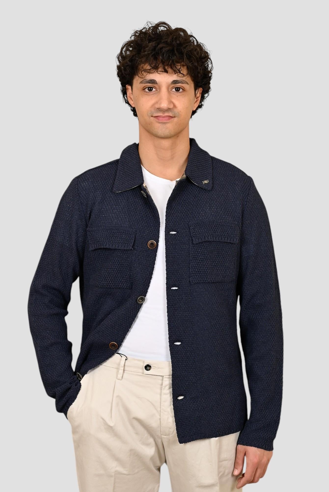 Giacca maglia JEAN JEANS overshirt blu JEAN JEANS BOB