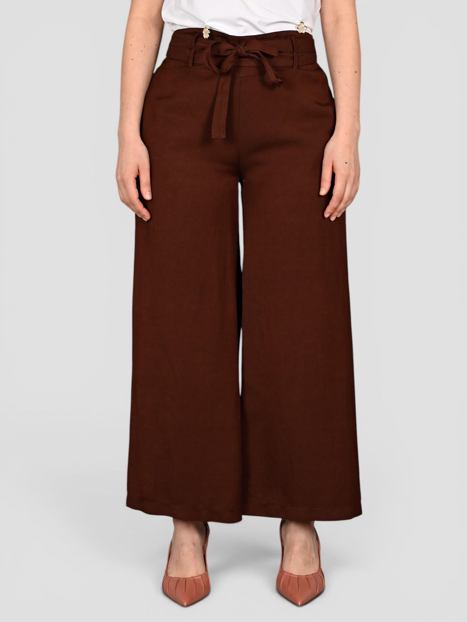 Pantalone palazzo AN559 marrone bruciato AN559 BRUCIATO ANITIE'