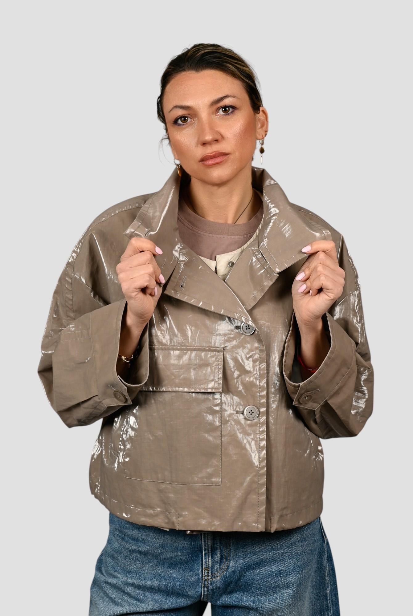 Giacca spalmata ELINA fango ELINA FANGO DUNO