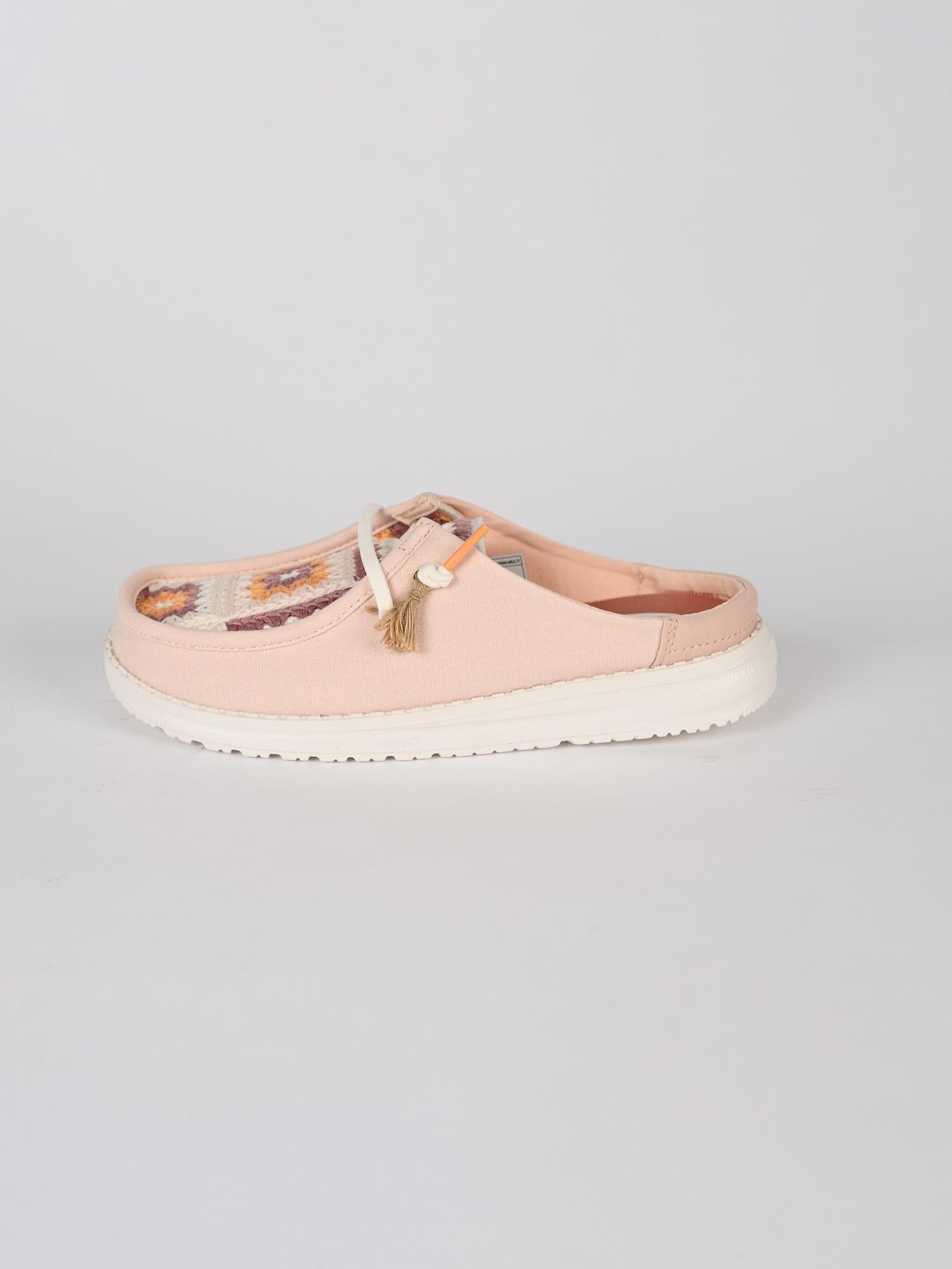 Sabot crochet WENDY COTTAGE pink WENDY SLIP COTTAGE PINK-MULTI HEY DUDE