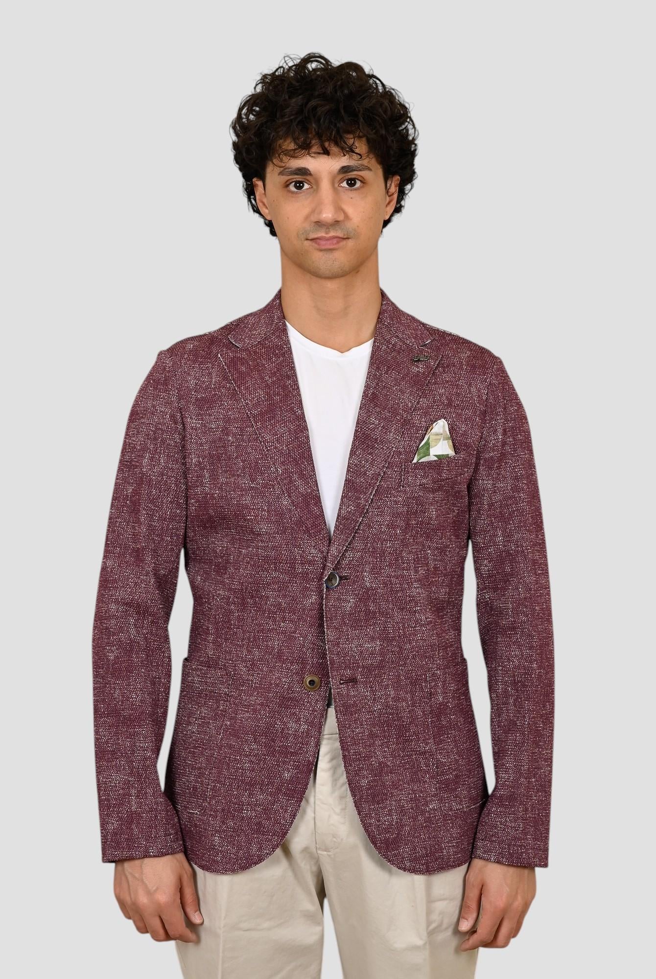 Giacca monopetto EASYX585 BORDEAUX lavorazione maglia EASYX585 BORDEAUX BOB