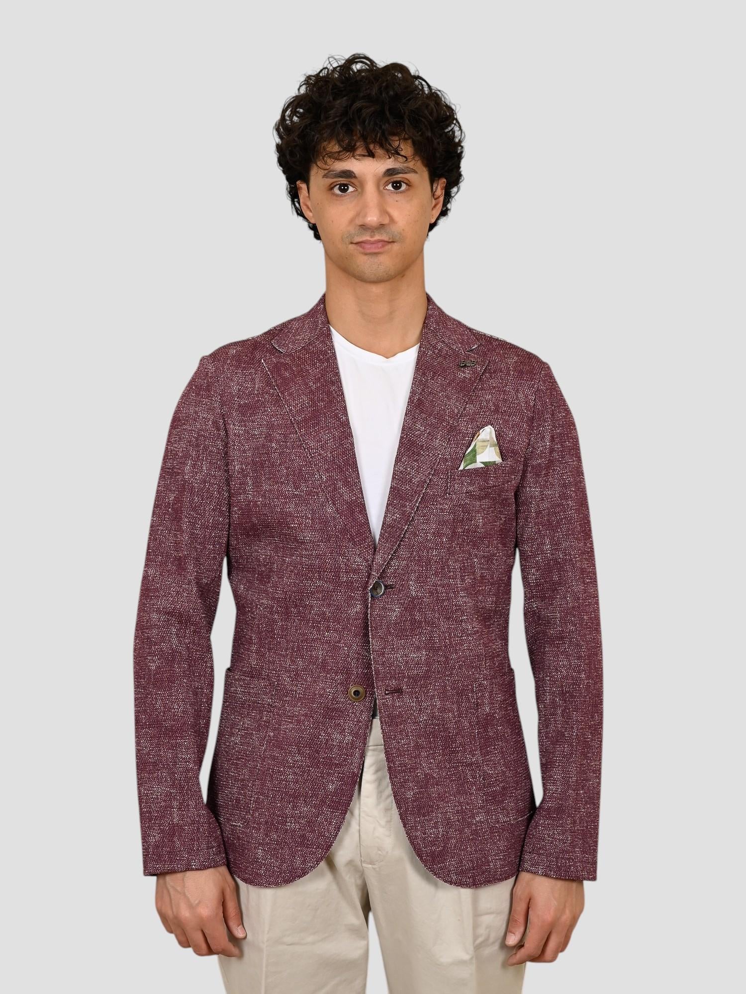 Giacca monopetto EASYX585 BORDEAUX lavorazione maglia EASYX585 BORDEAUX BOB