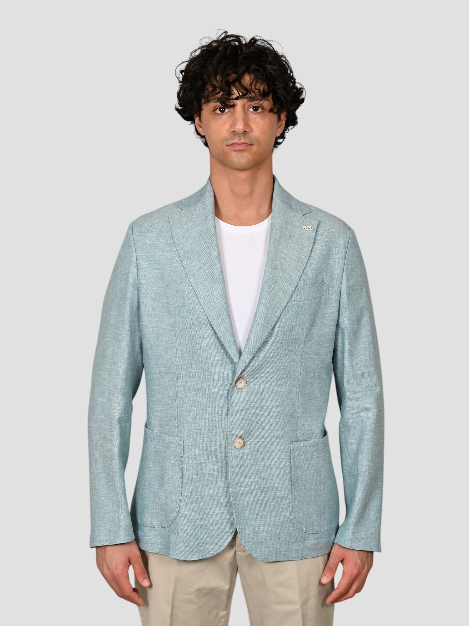 Blazer verde acqua G13/1 RZ0 blend linen G13/1 RZ0 ACQUA RPL