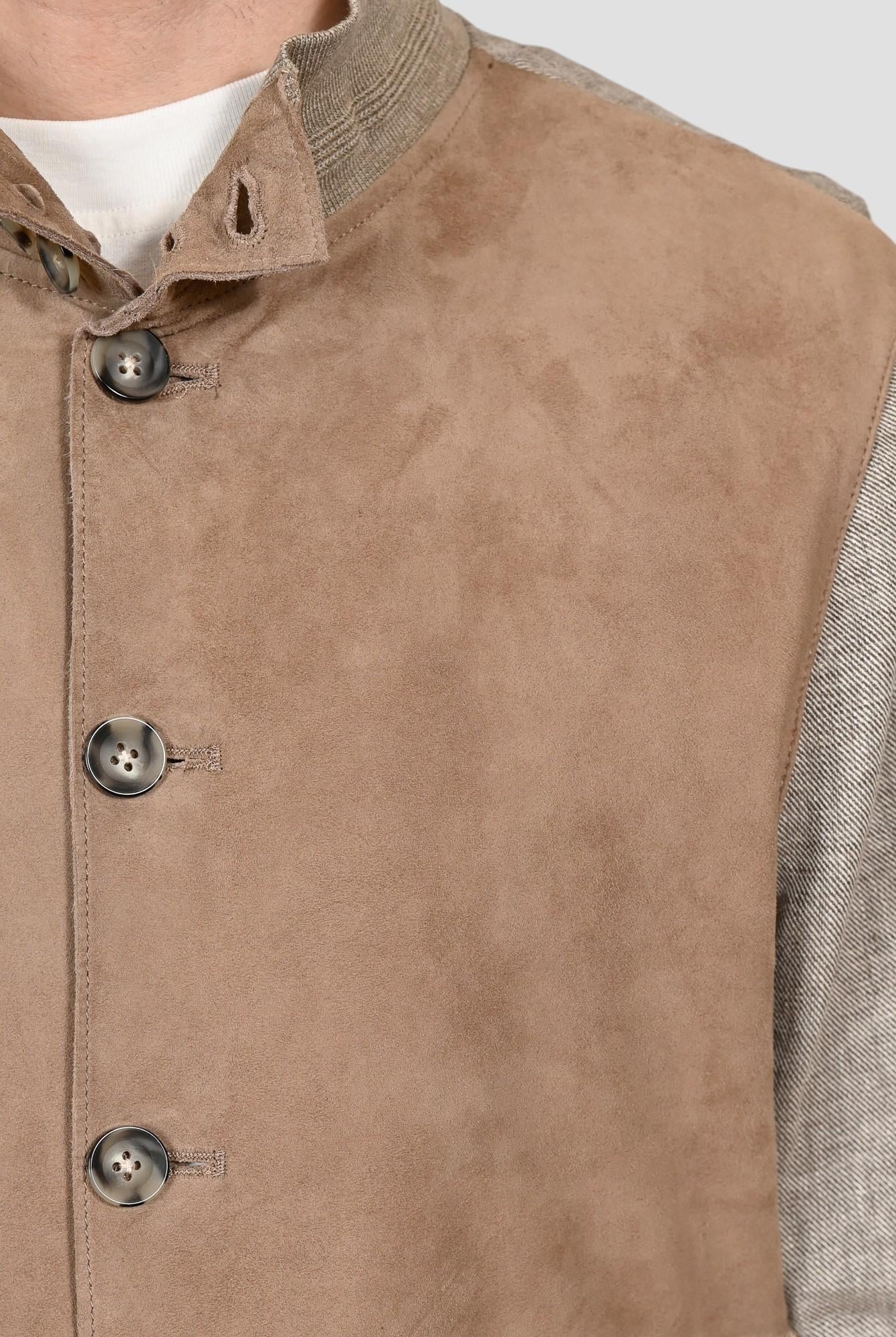 Giubbino WINSTON TWILL suede vanilla WINSTON TWILL VANILLA THE JACK LEATHERS