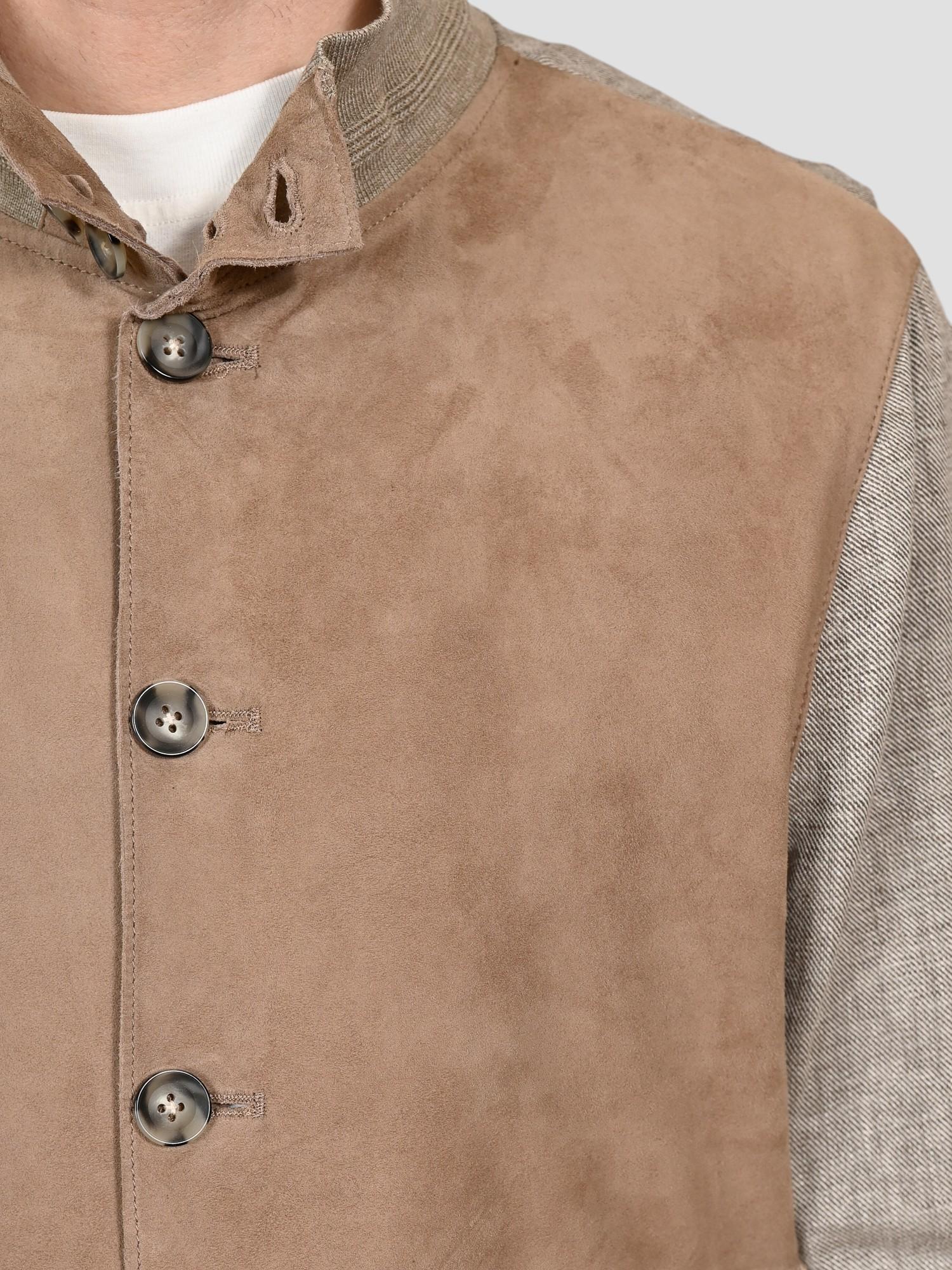 Giubbino WINSTON TWILL suede vanilla WINSTON TWILL VANILLA THE JACK LEATHERS